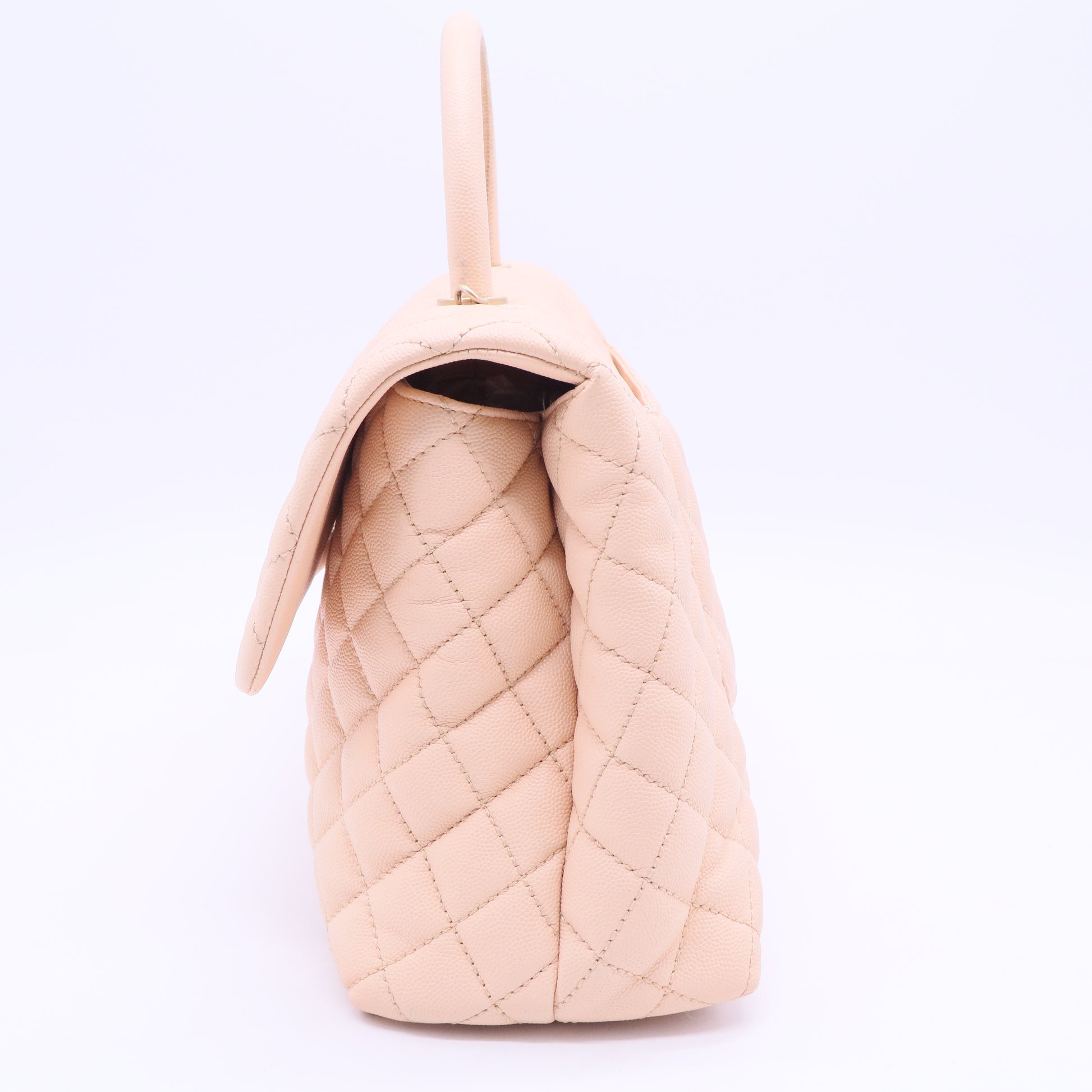 Coco Top Handle Bag Quilted Caviar Medium B20071