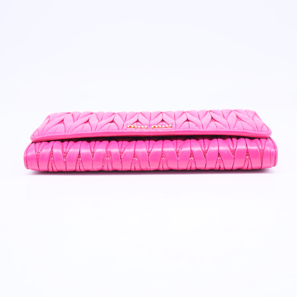 Fuchsia Matelasse Leather Continental Wallet W20525