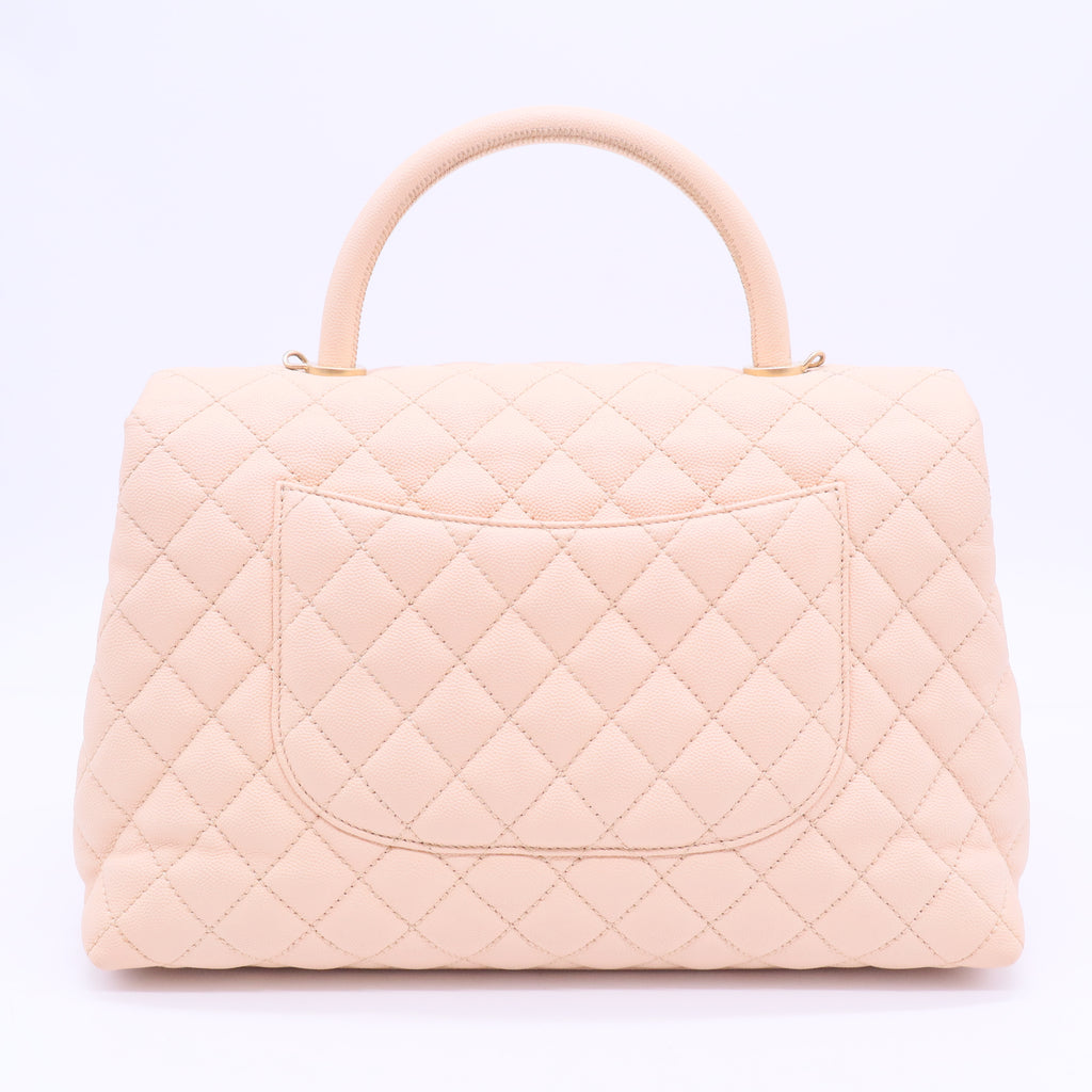 Coco Top Handle Bag Quilted Caviar Medium B20071