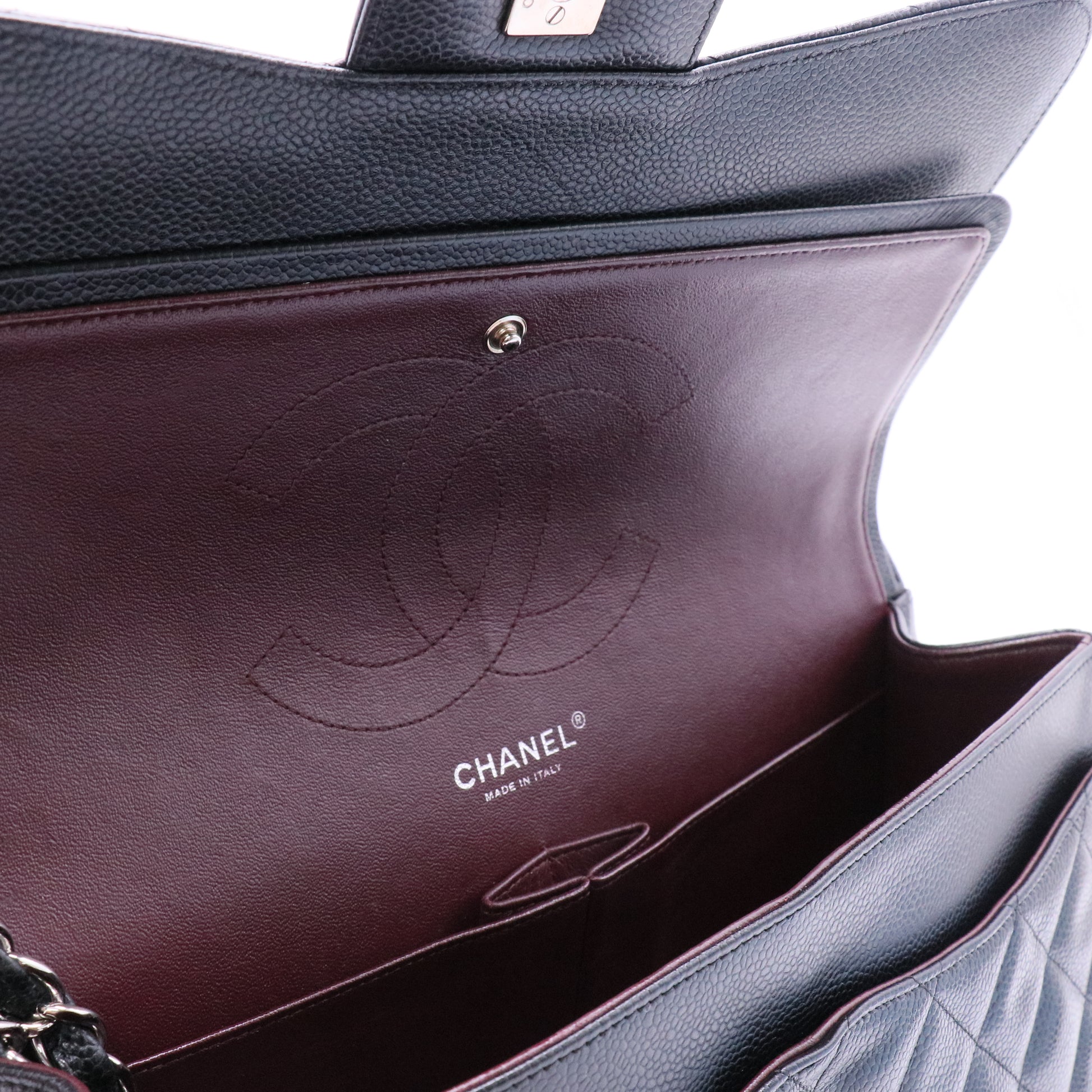 Chanel Caviar Quilted Jumbo Double Flap Black twins LDJ4801