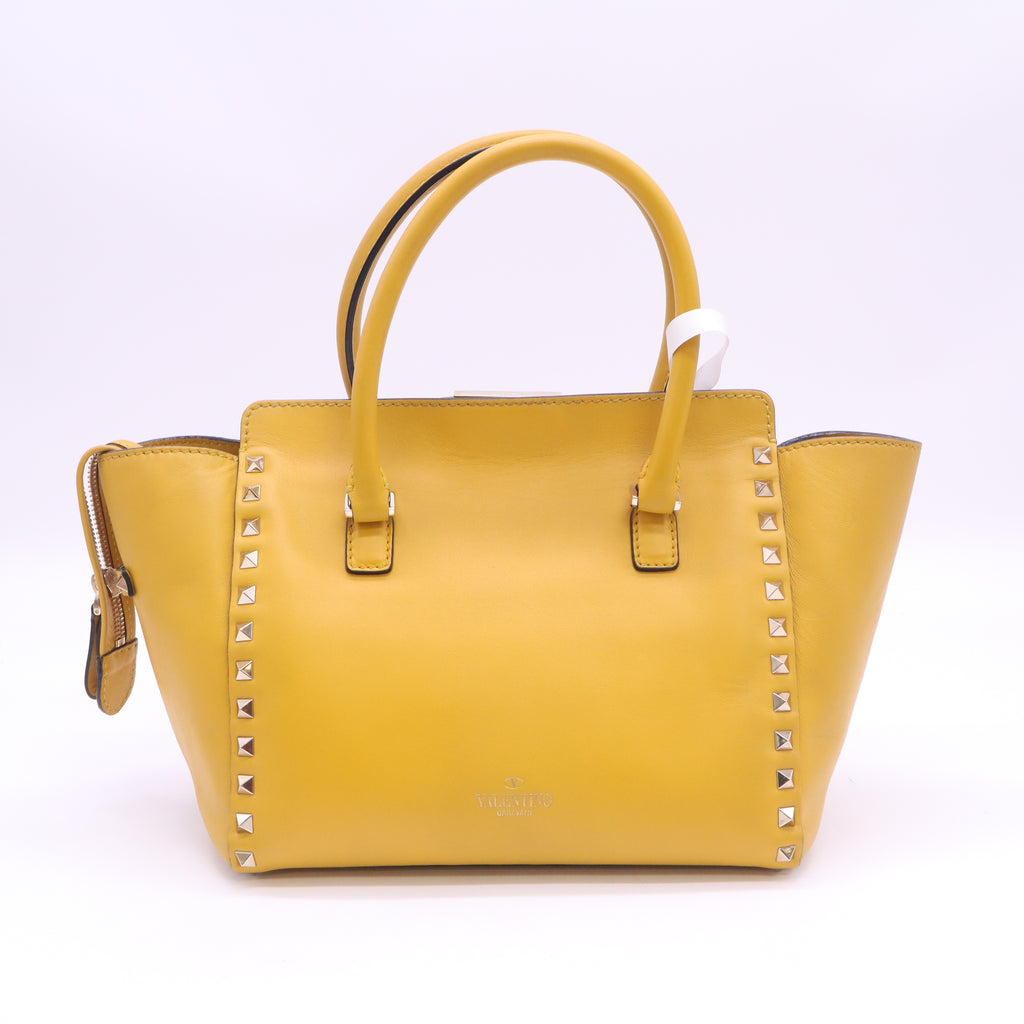 Rockstud Leather Handle Bag B24392