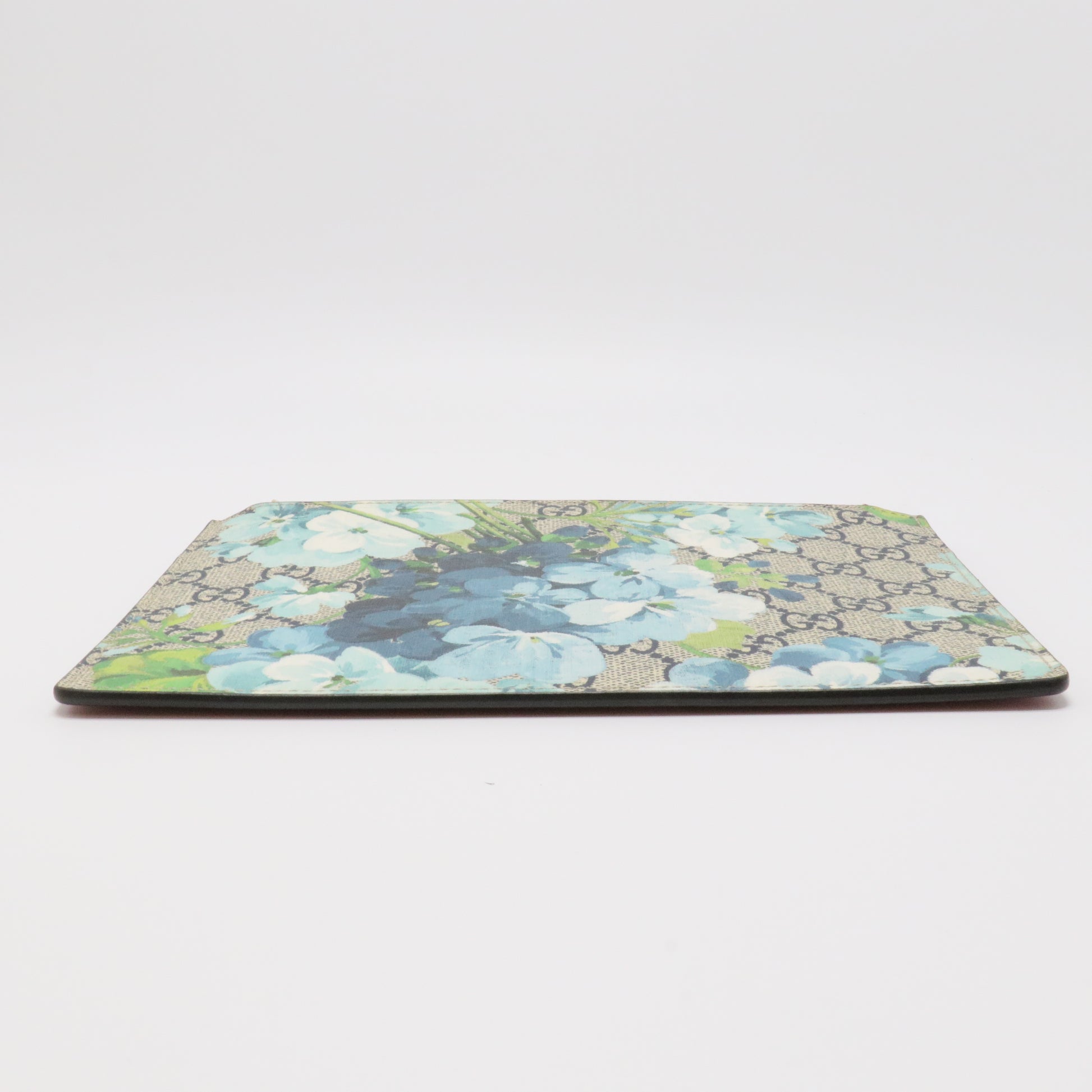 Multicolor GG Supreme Canvas and Suede Blooms Print Pouch
