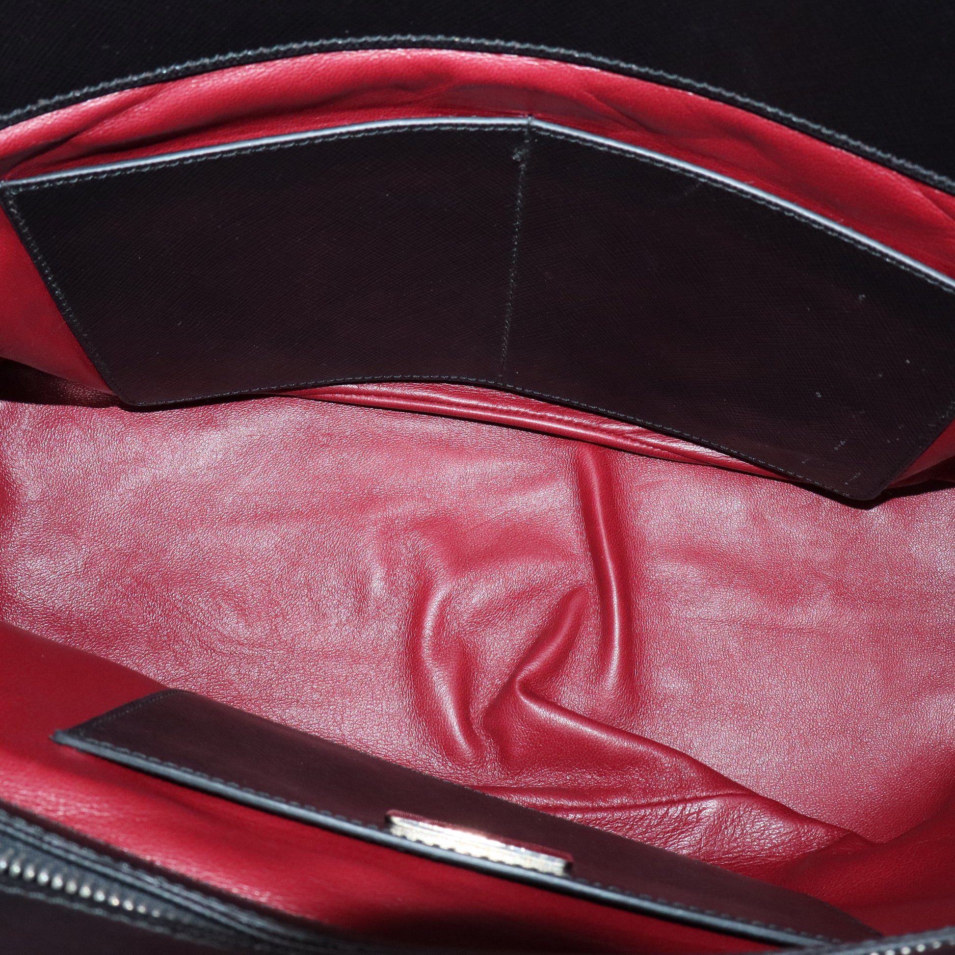 Turnlock Double Zip Tote Studded Saffiano Leather Medium Twins LDJ2577