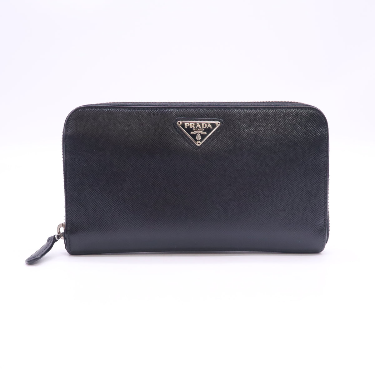 Saffiano Triangle Zip Around Wallet Black W23504