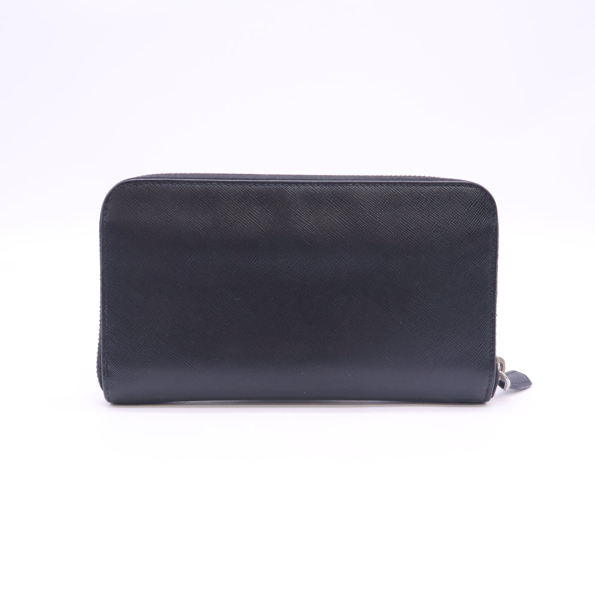 Saffiano Triangle Zip Around Wallet Black W23504
