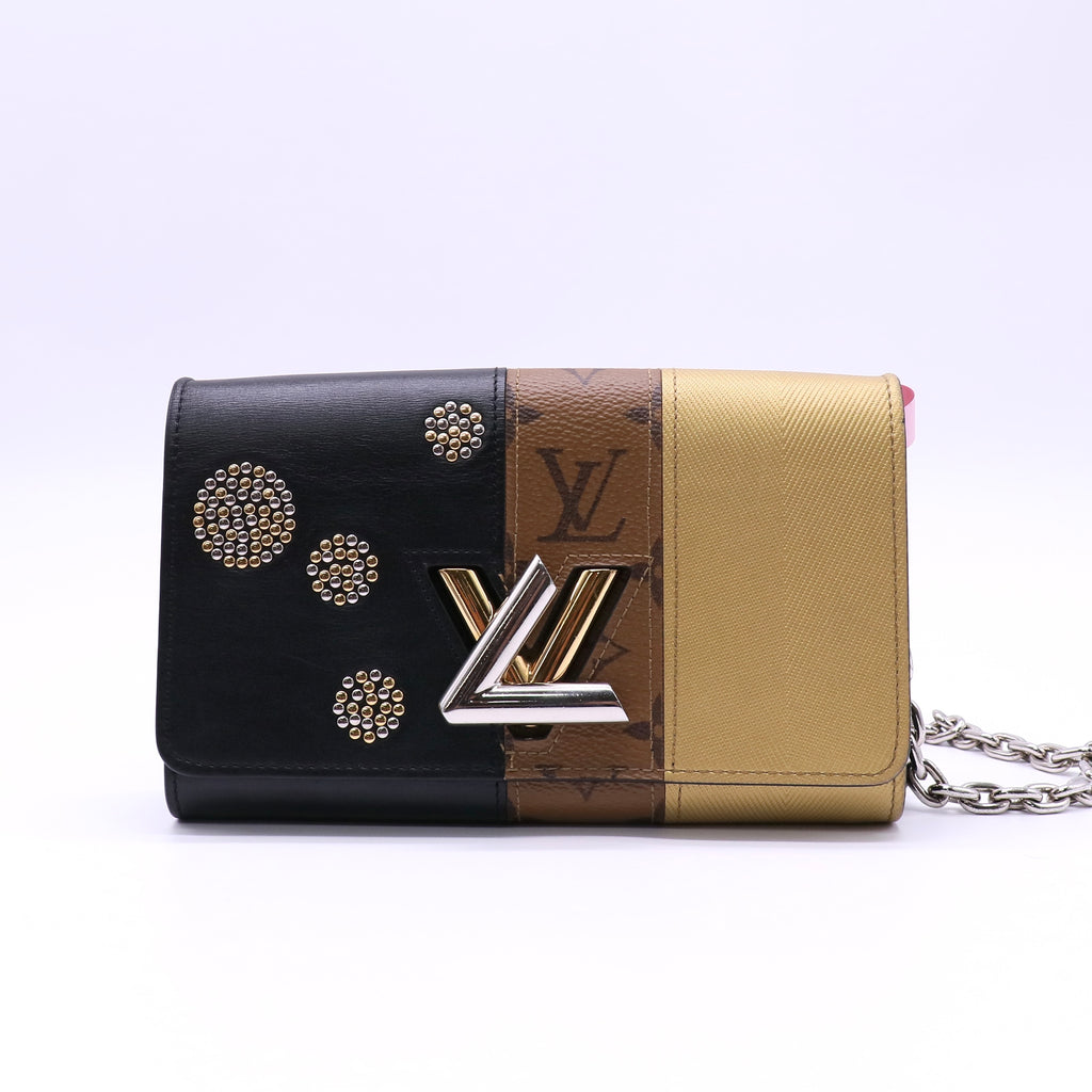 Louis Vuitton Monogram Canvas Brogue Twist Chain Bag Twins LDJ4794