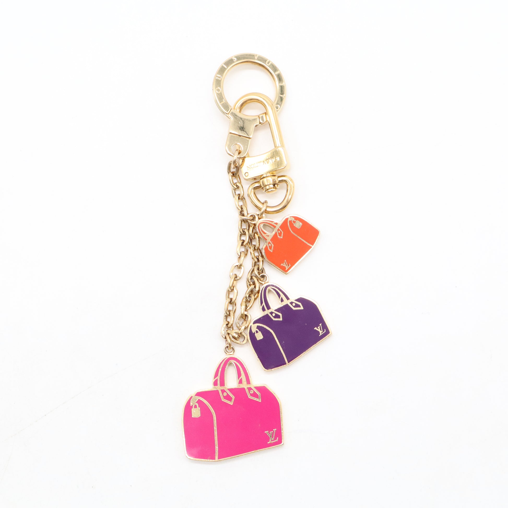 Louis Vuitton Chain Iconic Speedy Bag Charm Key Ring W21234