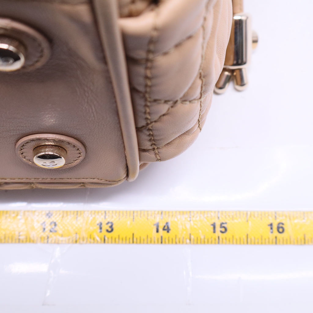 Cannage Quilted Side Pocket Satchel