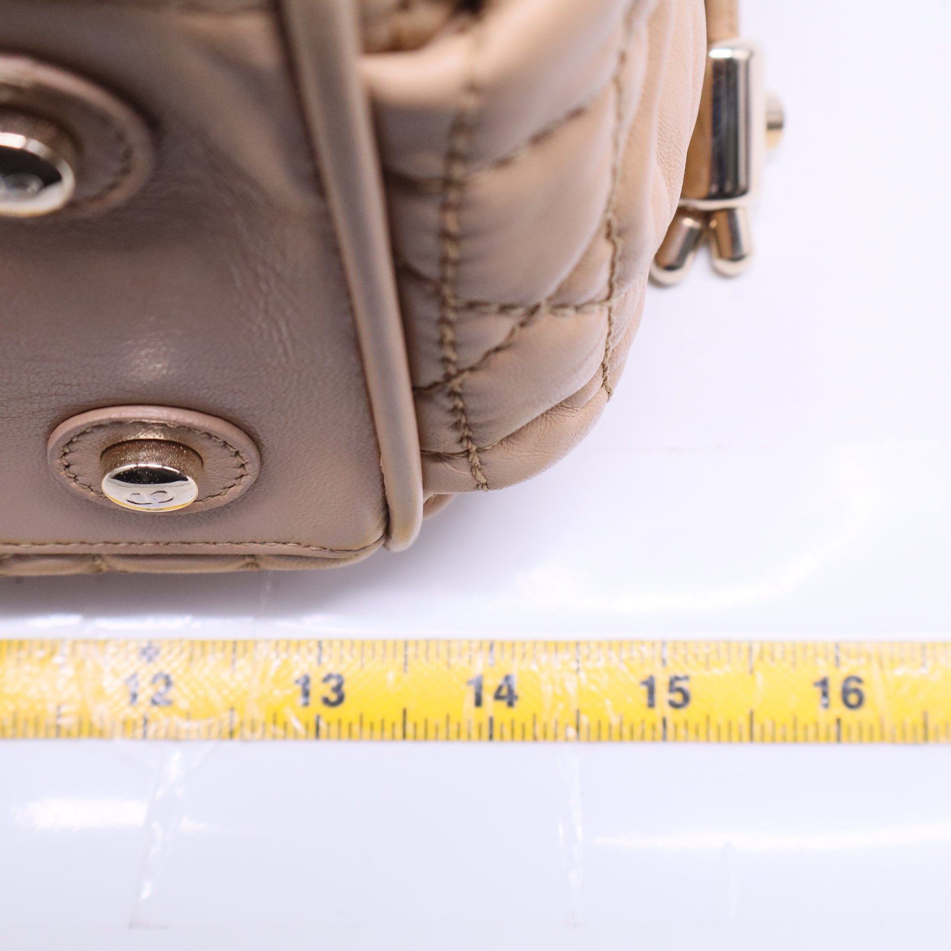 Cannage Quilted Side Pocket Satchel