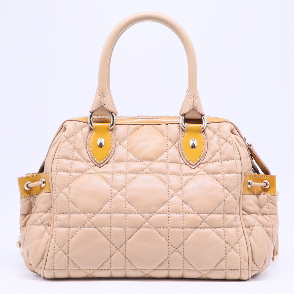 Cannage Quilted Side Pocket Satchel