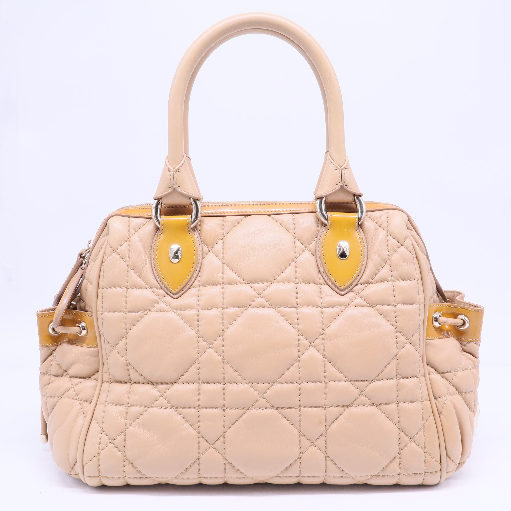 Cannage Quilted Side Pocket Satchel