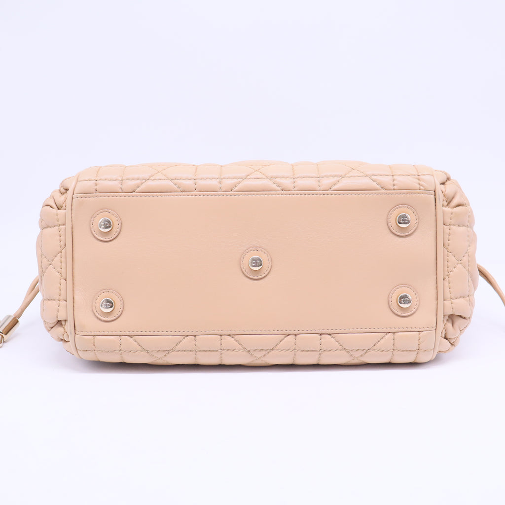 Cannage Quilted Side Pocket Satchel