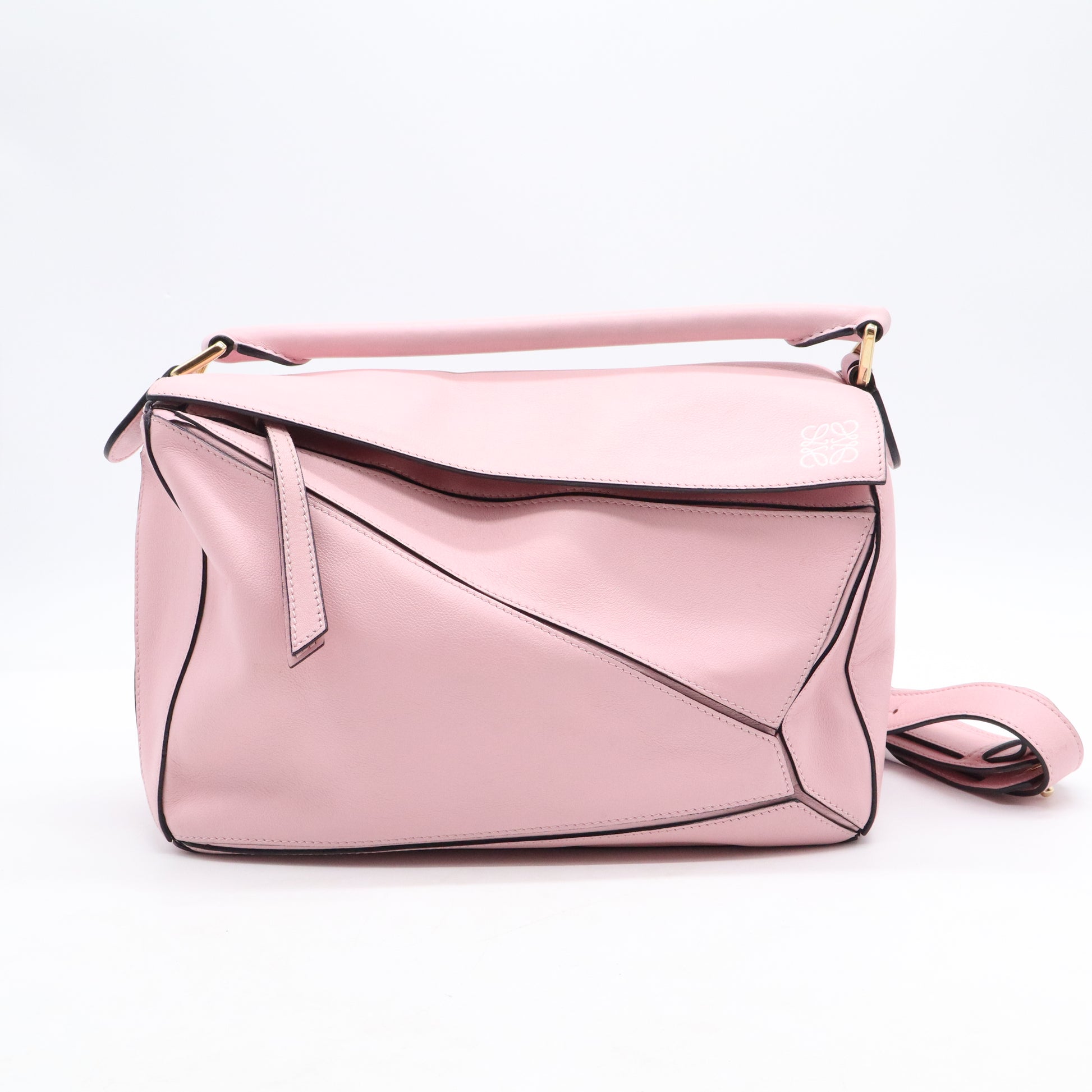 Puzzle Bag Leather Medium Baby Pink B21080