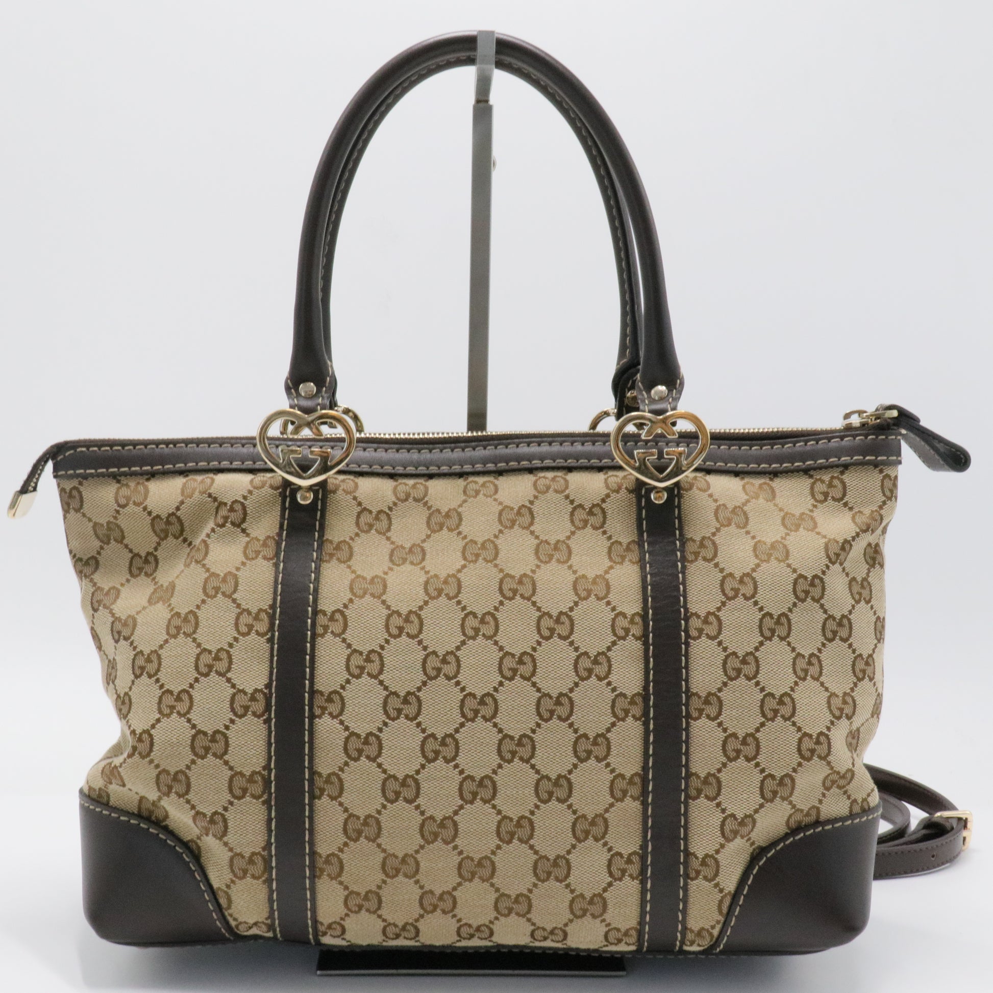 Lovely Heart Interlocking G Tote GG Canvas Small