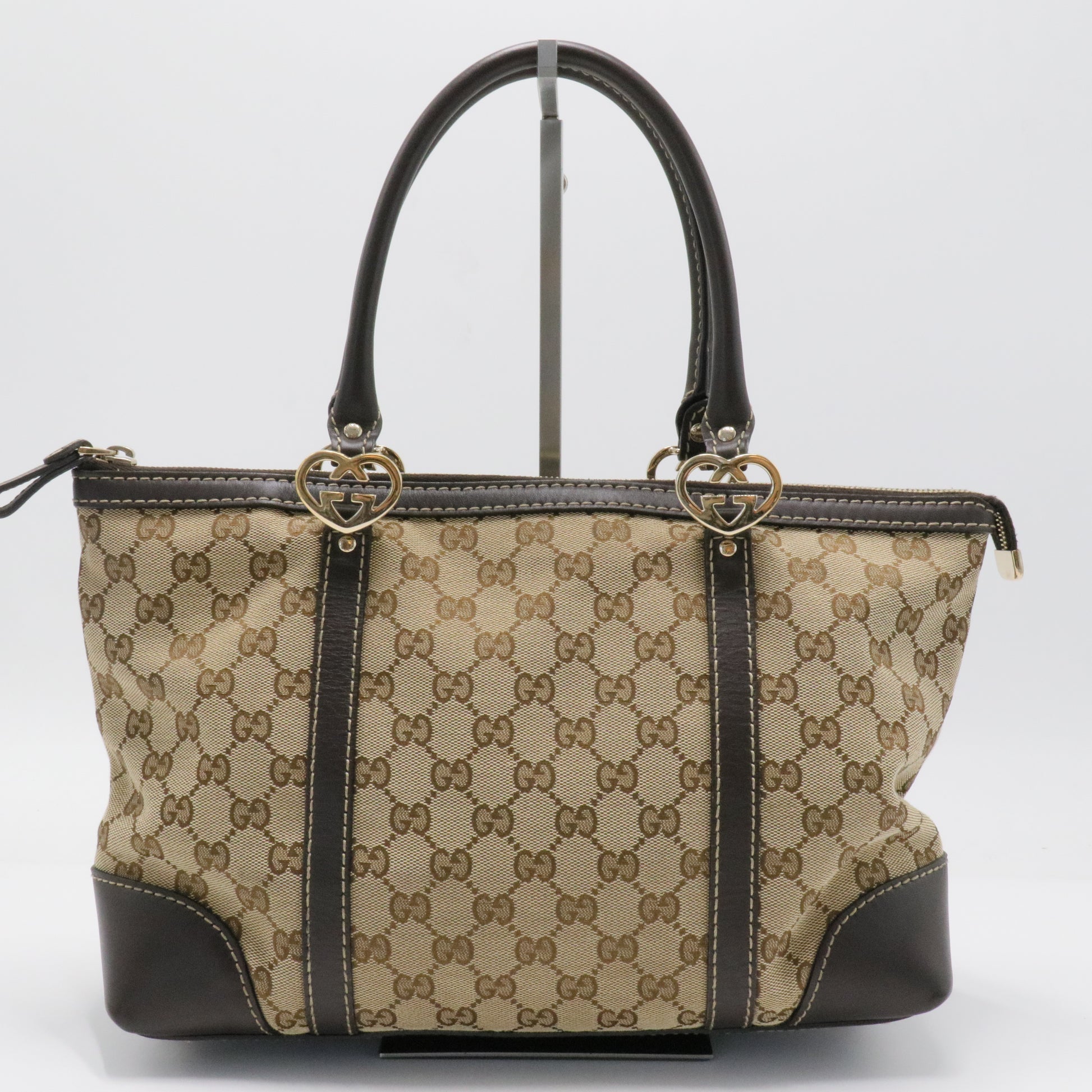 Lovely Heart Interlocking G Tote GG Canvas Small