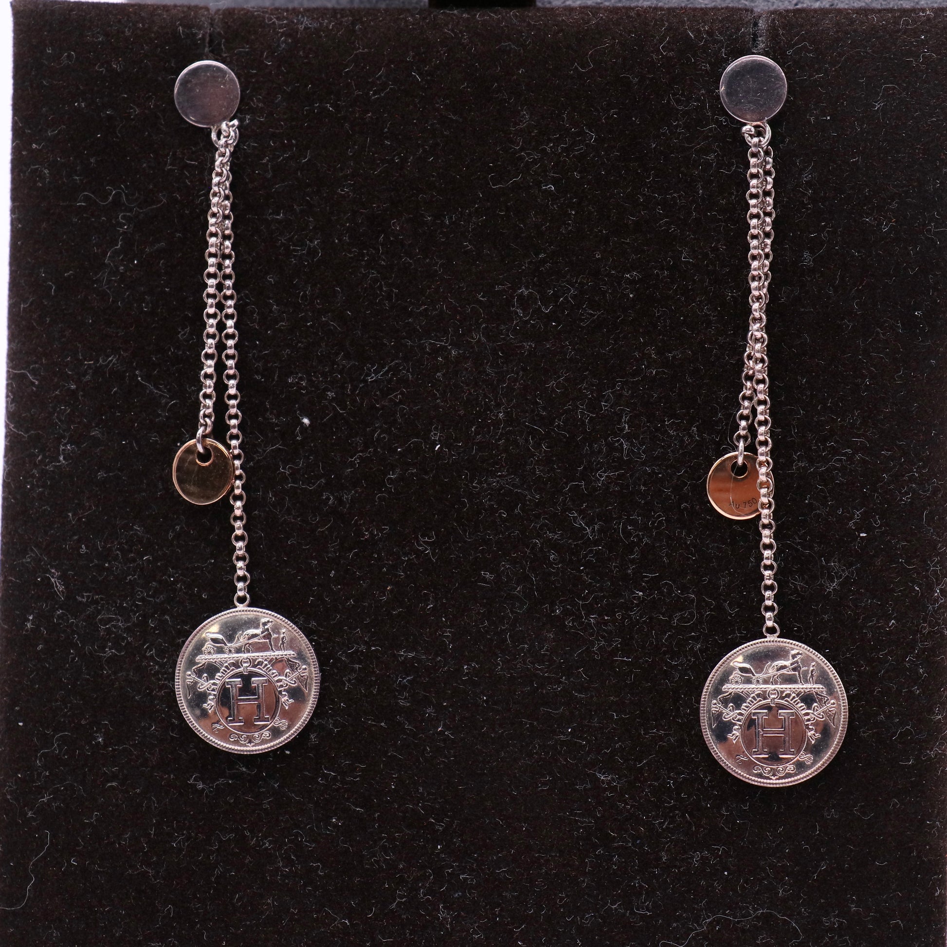 Hermes Ex-Libris PM Earrings LDZ183