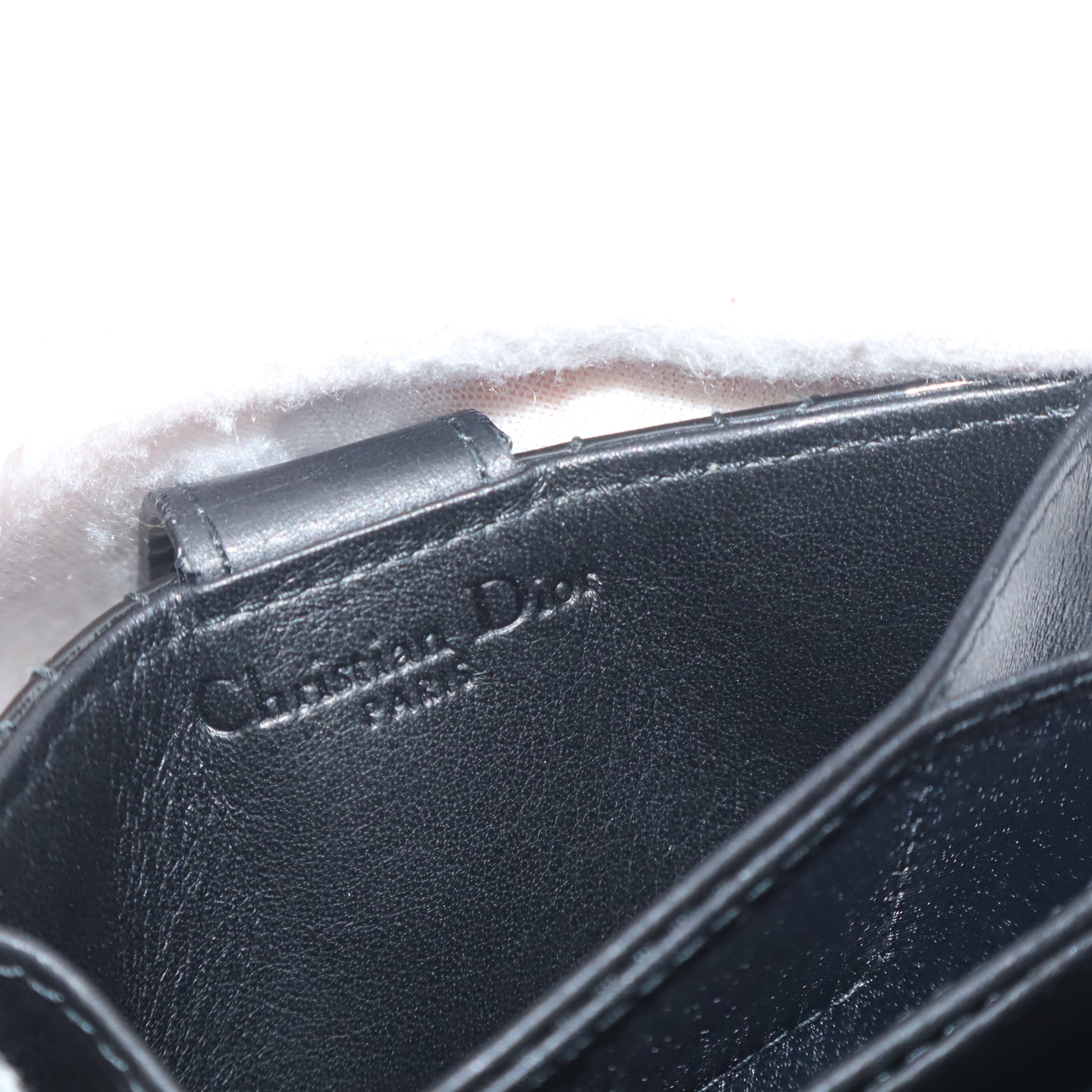 Lady Dior Jasmine 5-Gusset Card Holder Black Patent Cannage Calfskin W22427