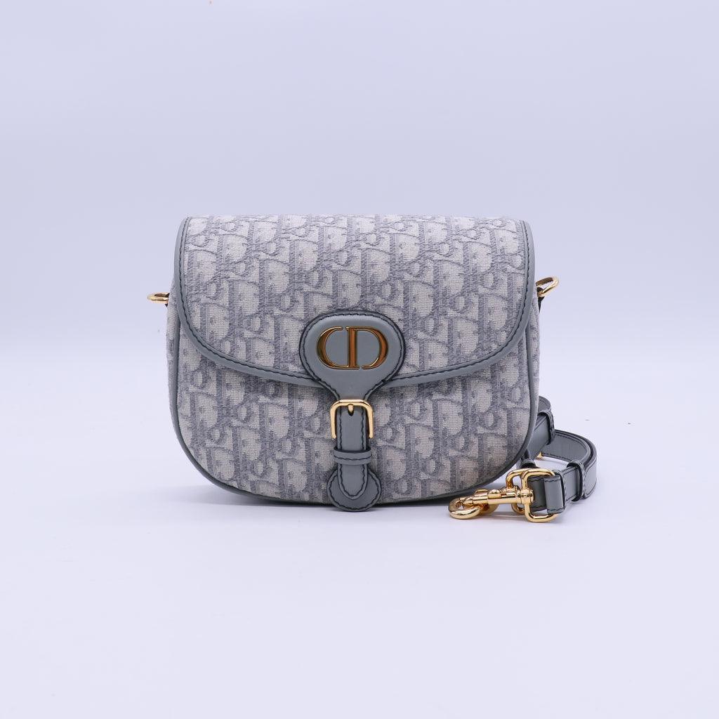 Medium Dior Bobby Bag in Gray Dior Oblique Jacquard B21743
