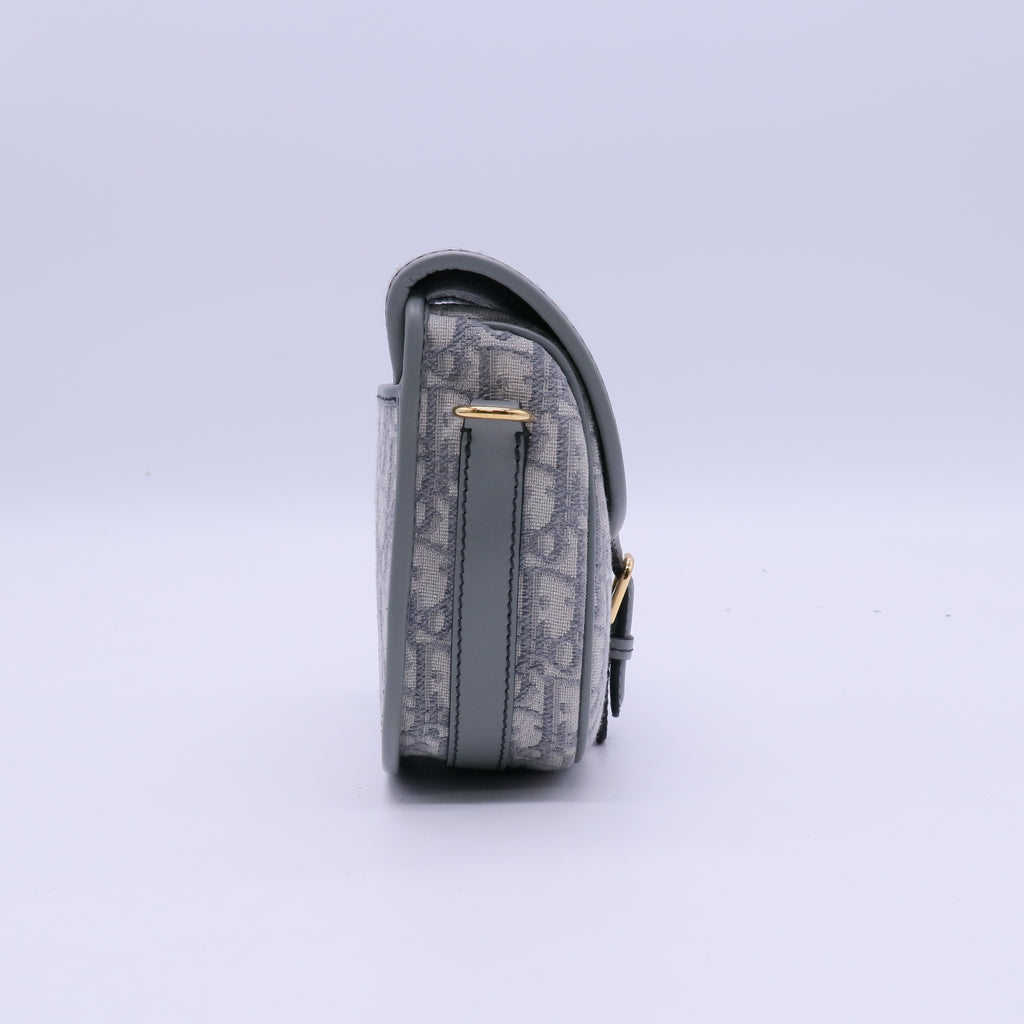 Medium Dior Bobby Bag in Gray Dior Oblique Jacquard B21743