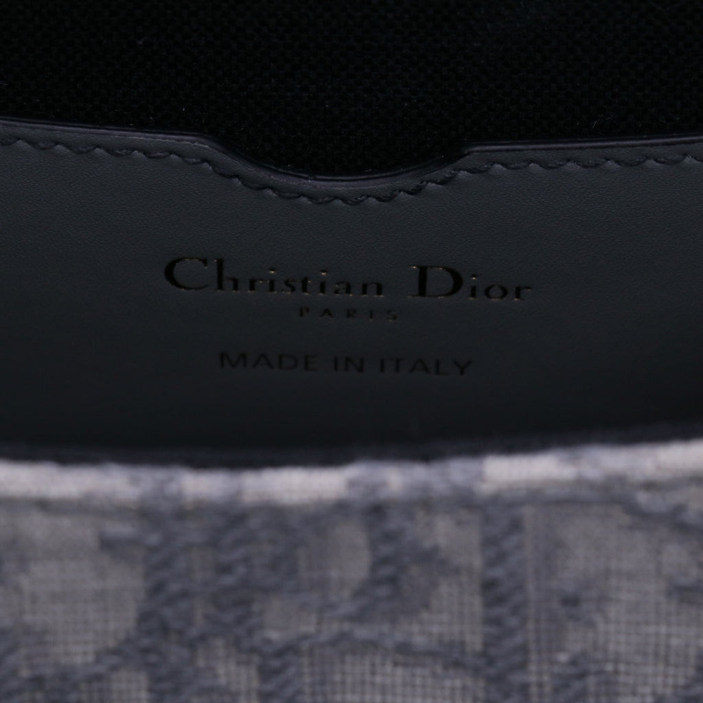 Medium Dior Bobby Bag in Gray Dior Oblique Jacquard B21743