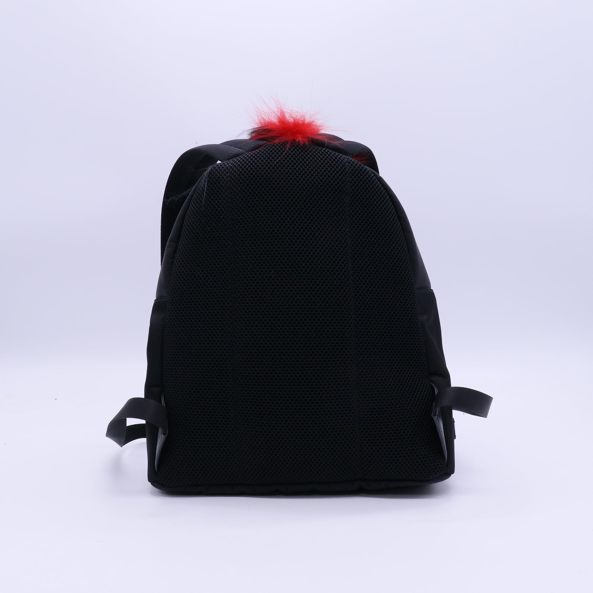 Fendi Black Nylon/Leather/Snakeskin Medium Monster Eyes Backpack Bag B21788
