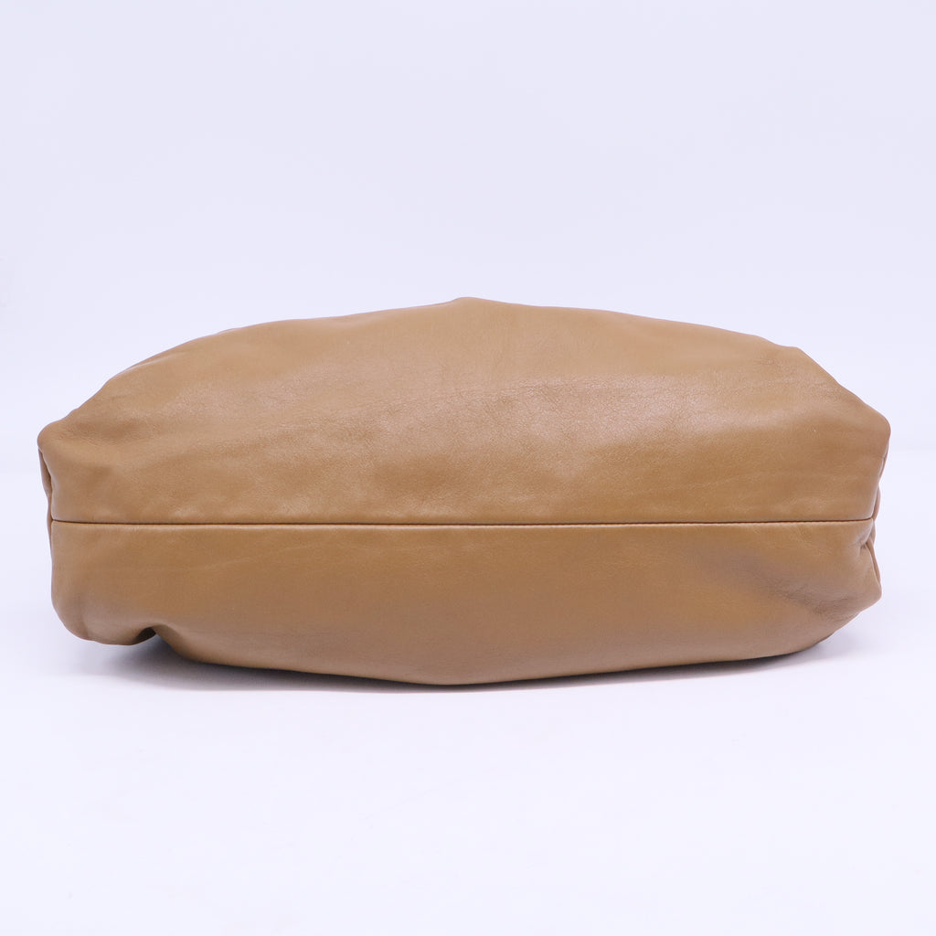 Smooth Butter Calfskin Large The Shoulder Pouch Teak