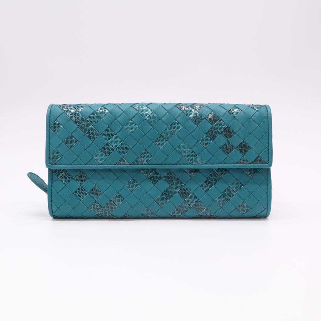 Bottega Veneta Intrecciato Nappa and Ayers Flap Continental Wallet W22395