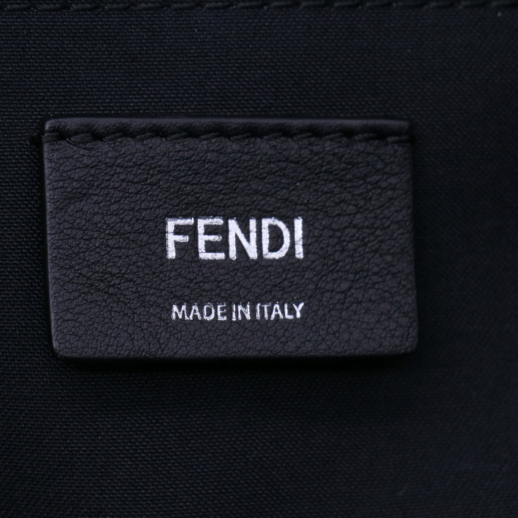 Fendi Black Nylon/Leather/Snakeskin Medium Monster Eyes Backpack Bag B21788