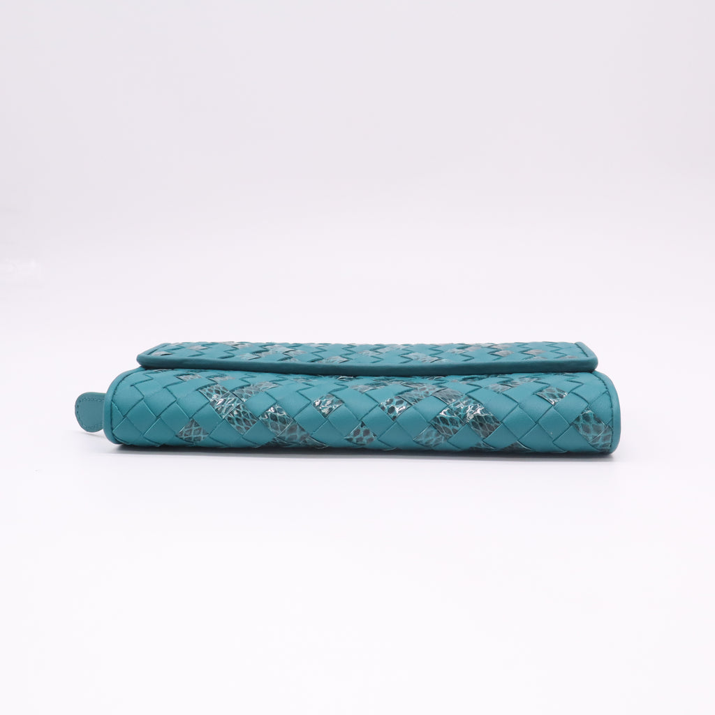 Bottega Veneta Intrecciato Nappa and Ayers Flap Continental Wallet W22395