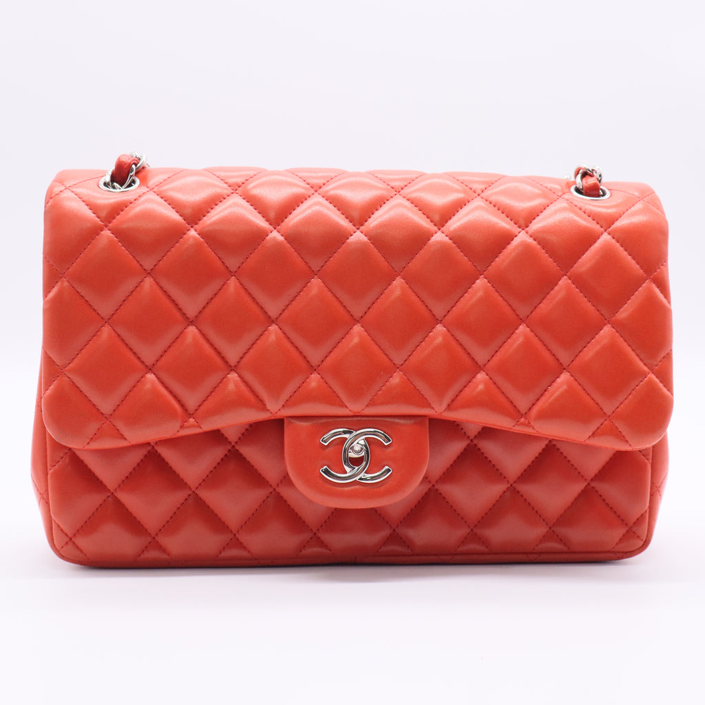 Chanel Classic Double Flap Bag Quilted Lambskin Jumbo Twins LDJ2574