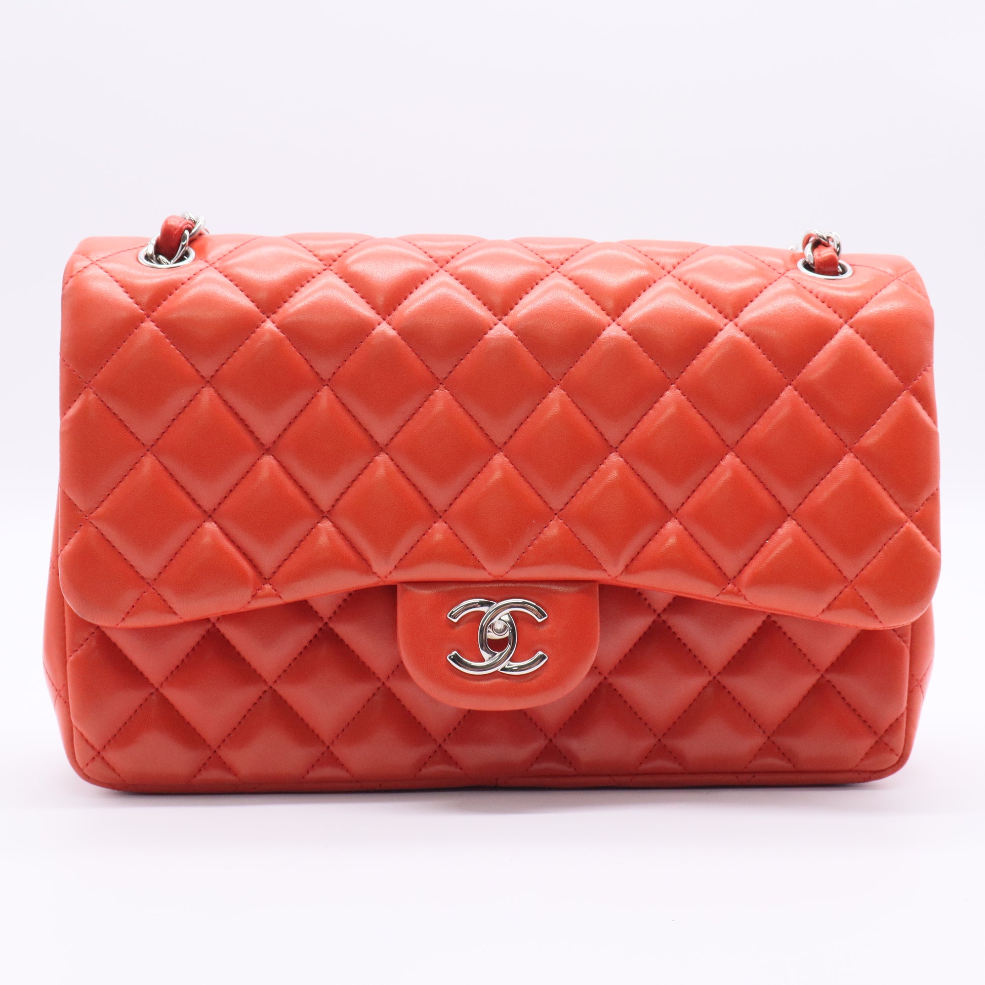 Chanel Classic Double Flap Bag Quilted Lambskin Jumbo Twins LDJ2574