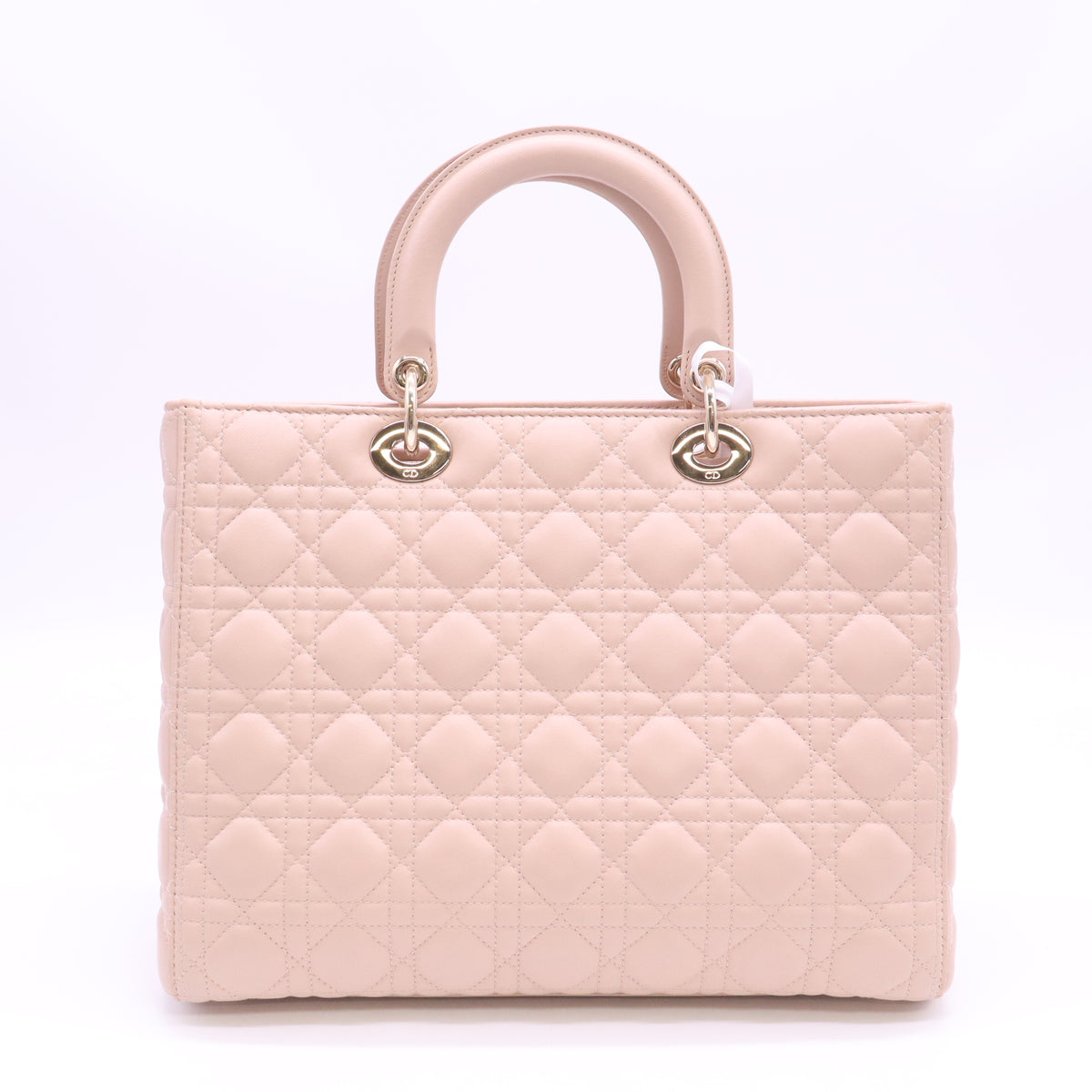 Christian Dior Lambskin Cannage Large Lady Dior Light Pink B24589