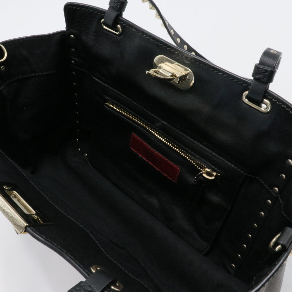 Rockstud Tote Soft Leather Small