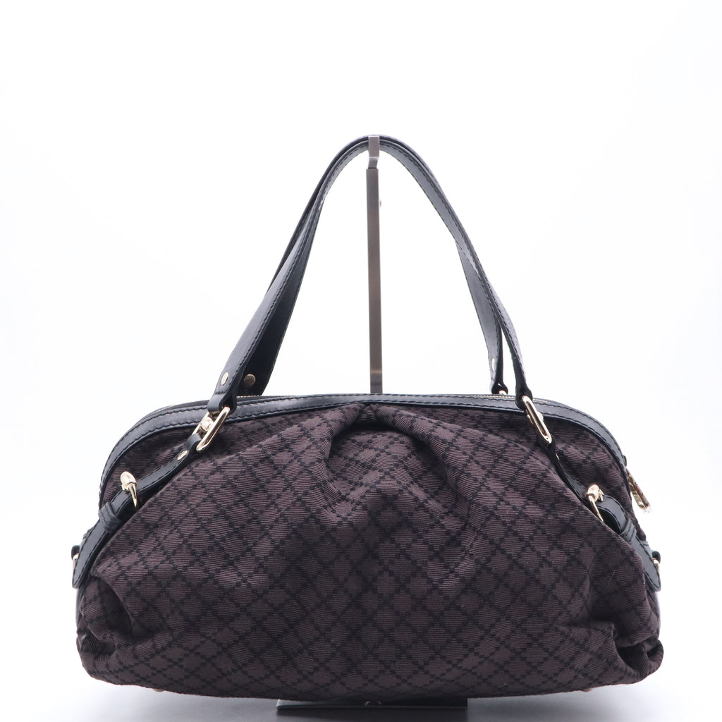 Gucci Diamante Canvas Bridle Satchel Twins B21791