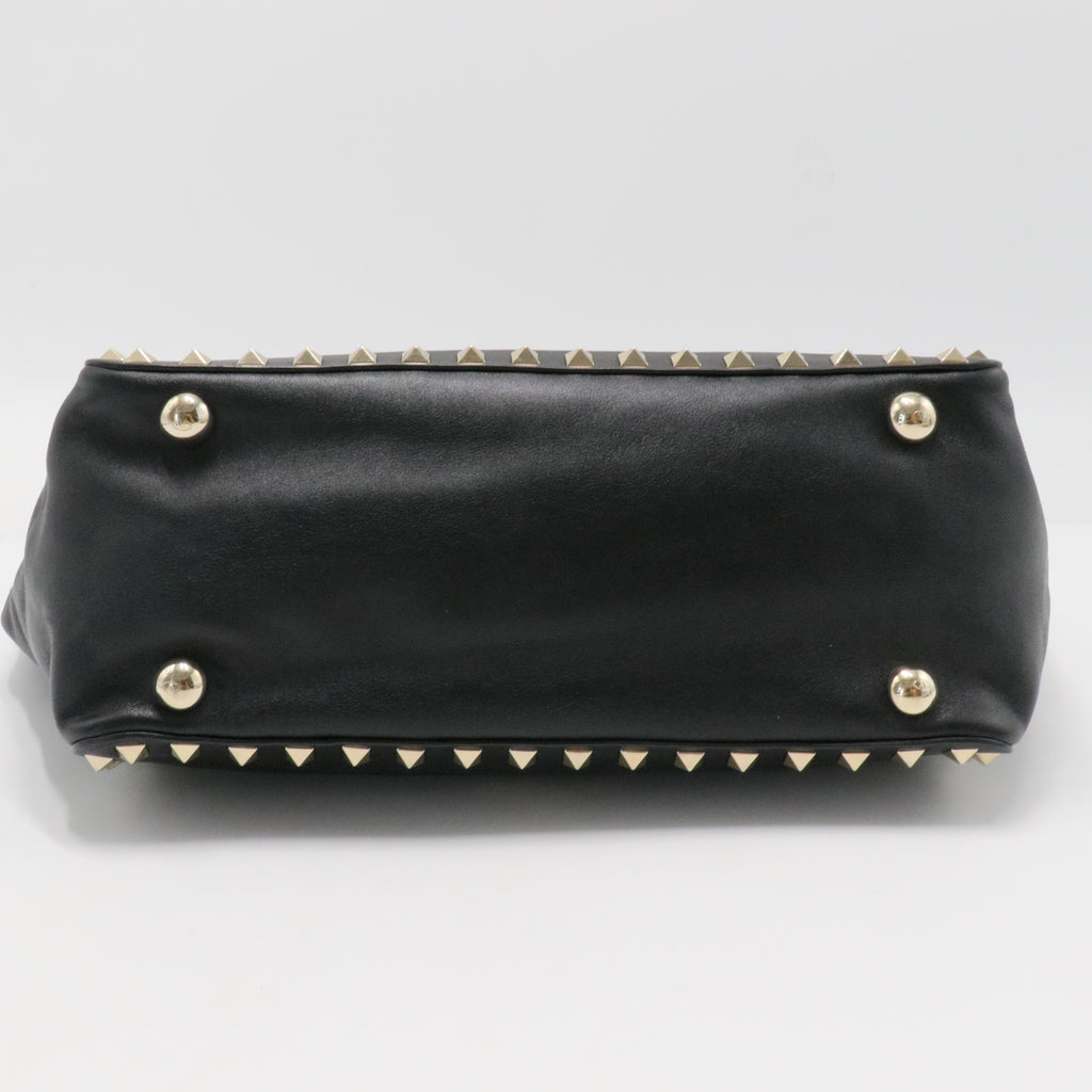 Vitello Small Rockstud Tote Black Sold Out