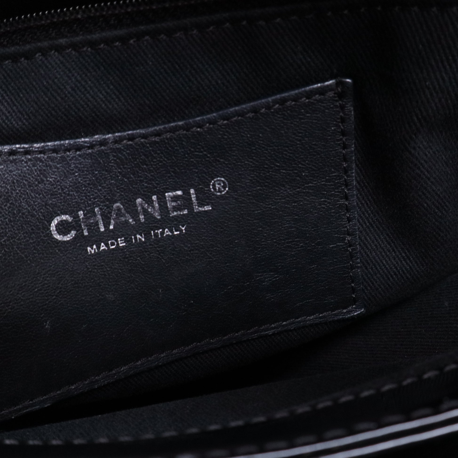 Patent Quilted Large Just Mademoiselle Bowling Bag Black B20108