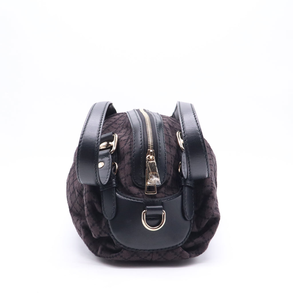Gucci Diamante Canvas Bridle Satchel Twins B21791