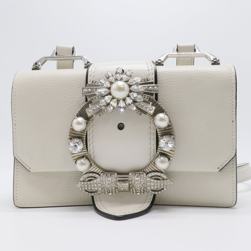 Miu Miu Crystal Buckle Crossbody Ba