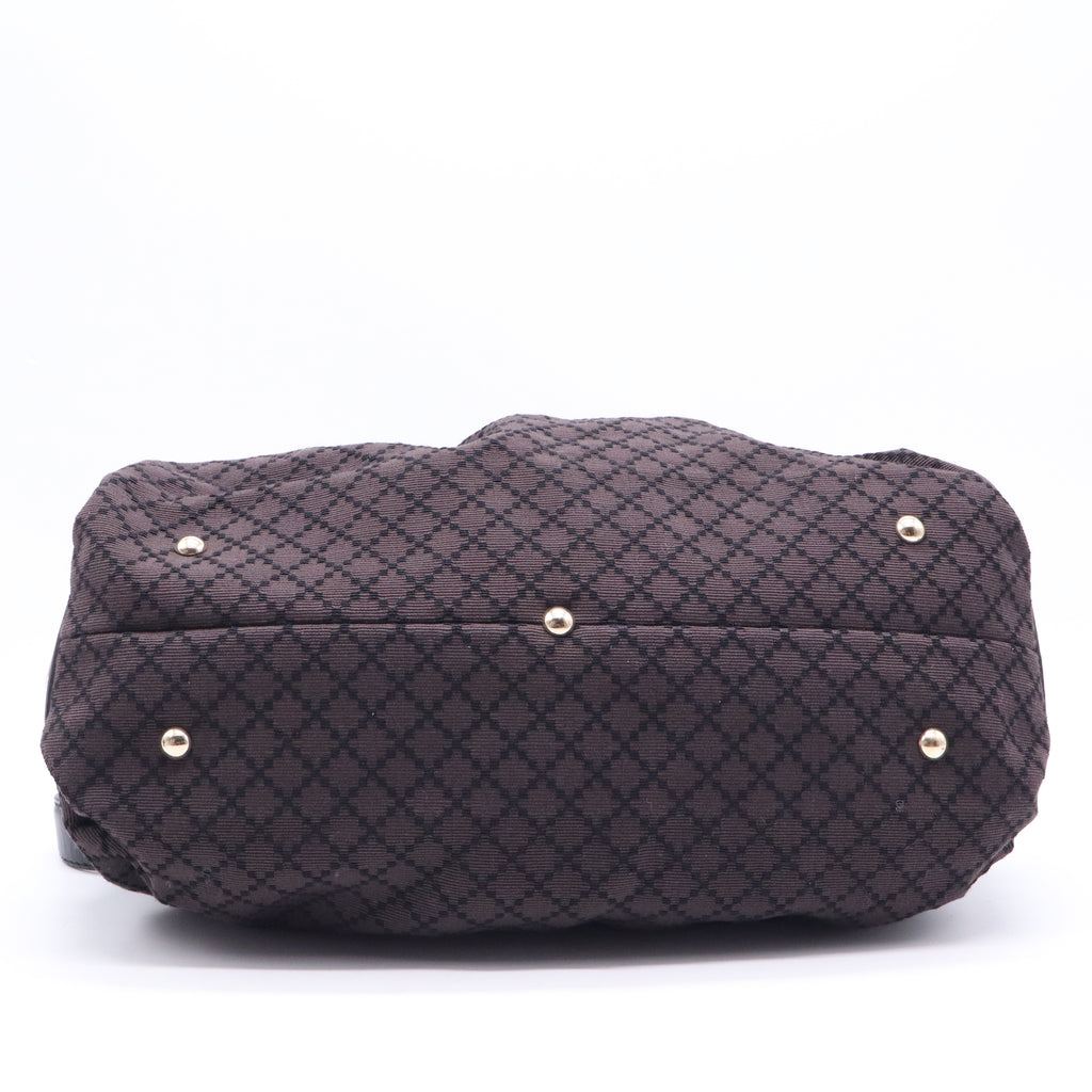 Gucci Diamante Canvas Bridle Satchel Twins B21791