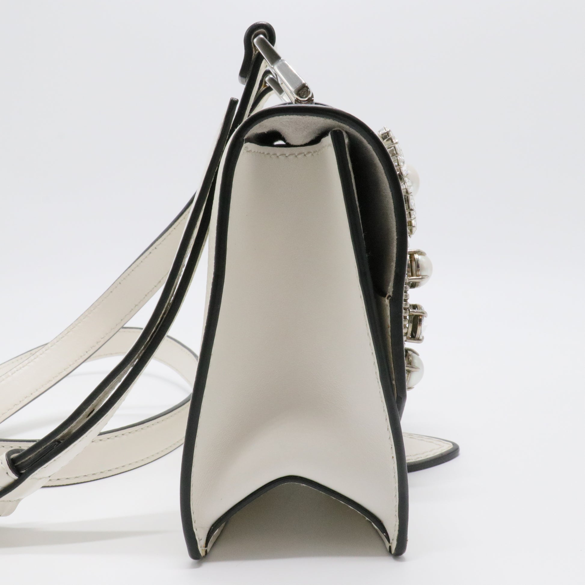 Miu Miu Crystal Buckle Crossbody Ba