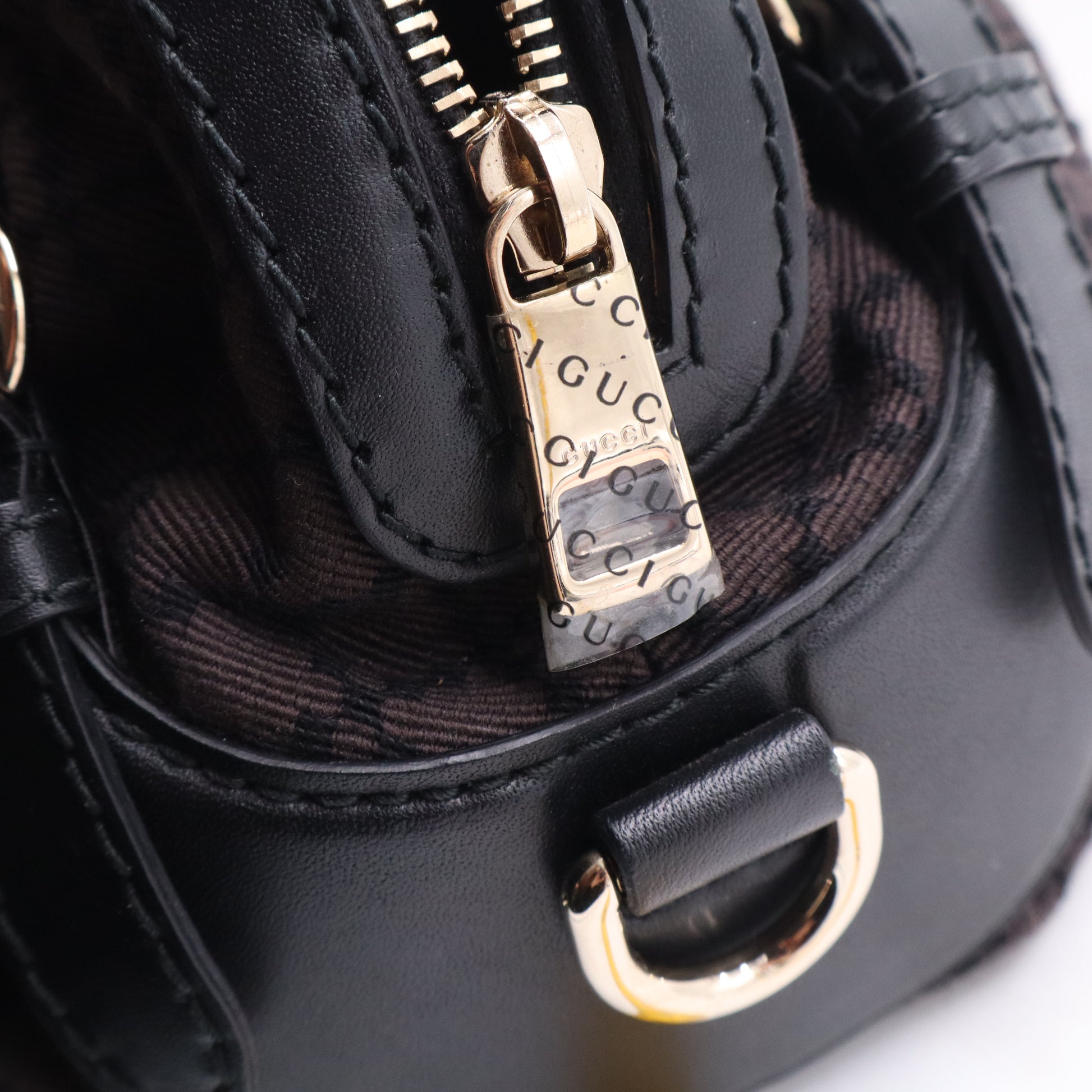 Gucci Diamante Canvas Bridle Satchel Twins B21791