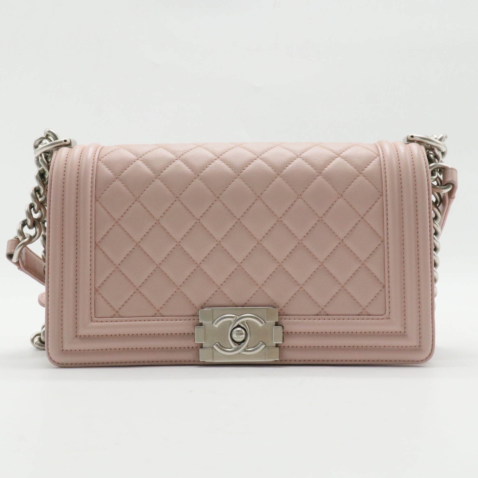 Boy Flap Bag Quilted Caviar Old Medium