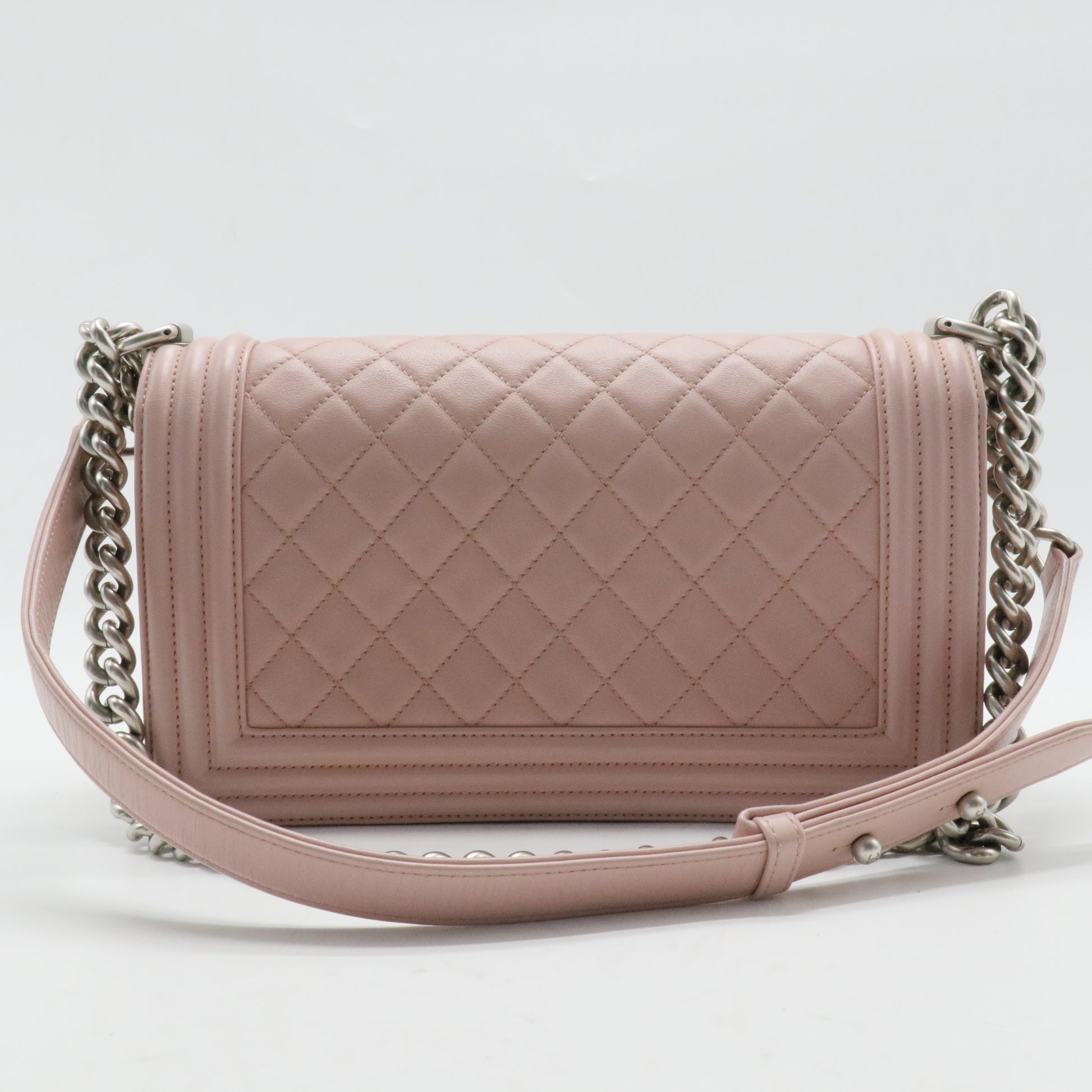 Boy Flap Bag Quilted Caviar Old Medium
