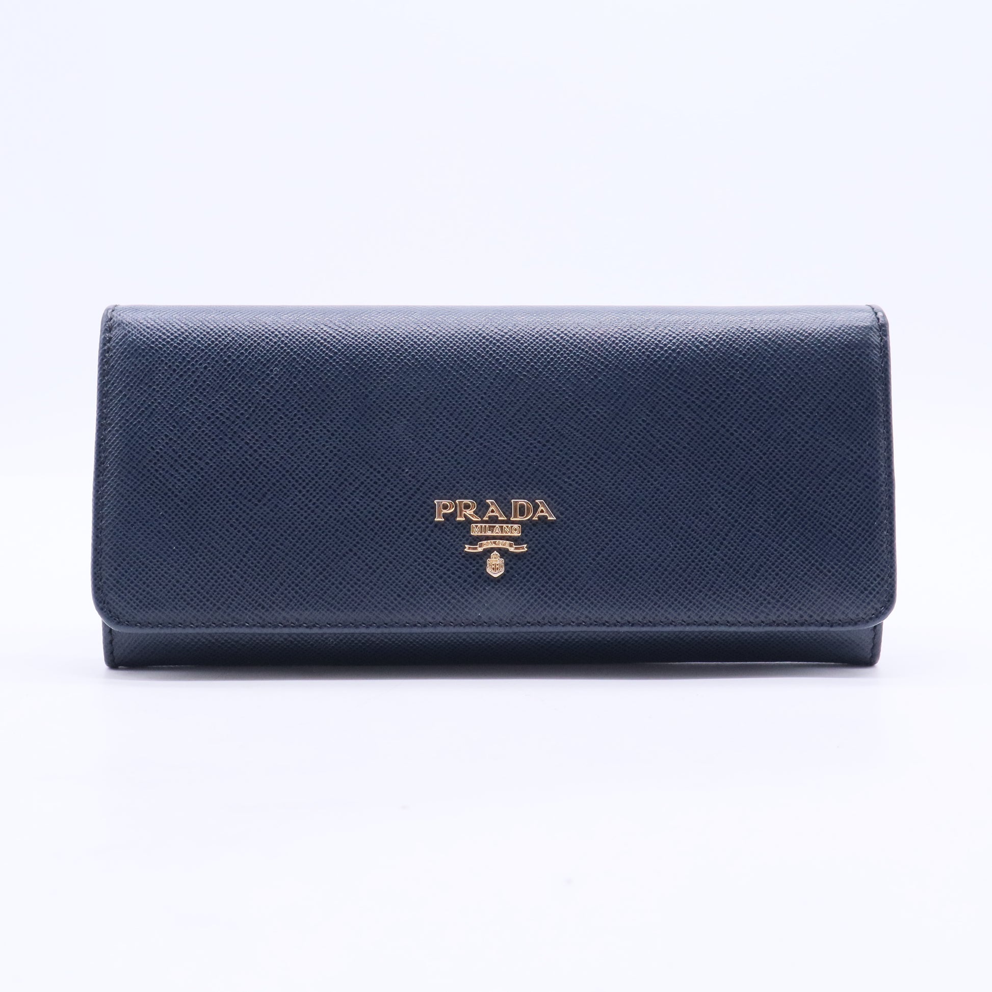 Saffiano Metal Continental Flap Travel Wallet Bluette W20141
