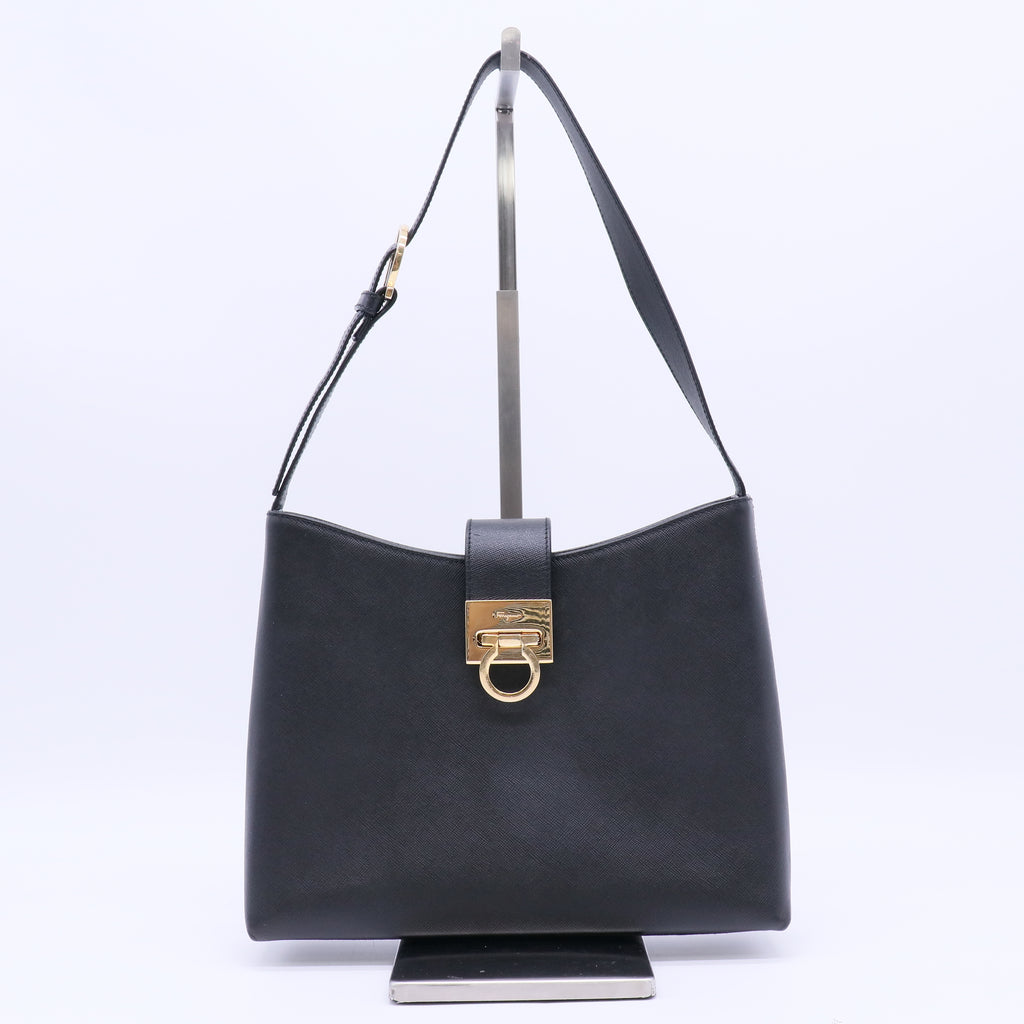 Salvatore Ferragamo Gancio Flap Hobo Shoulder Bag B22853