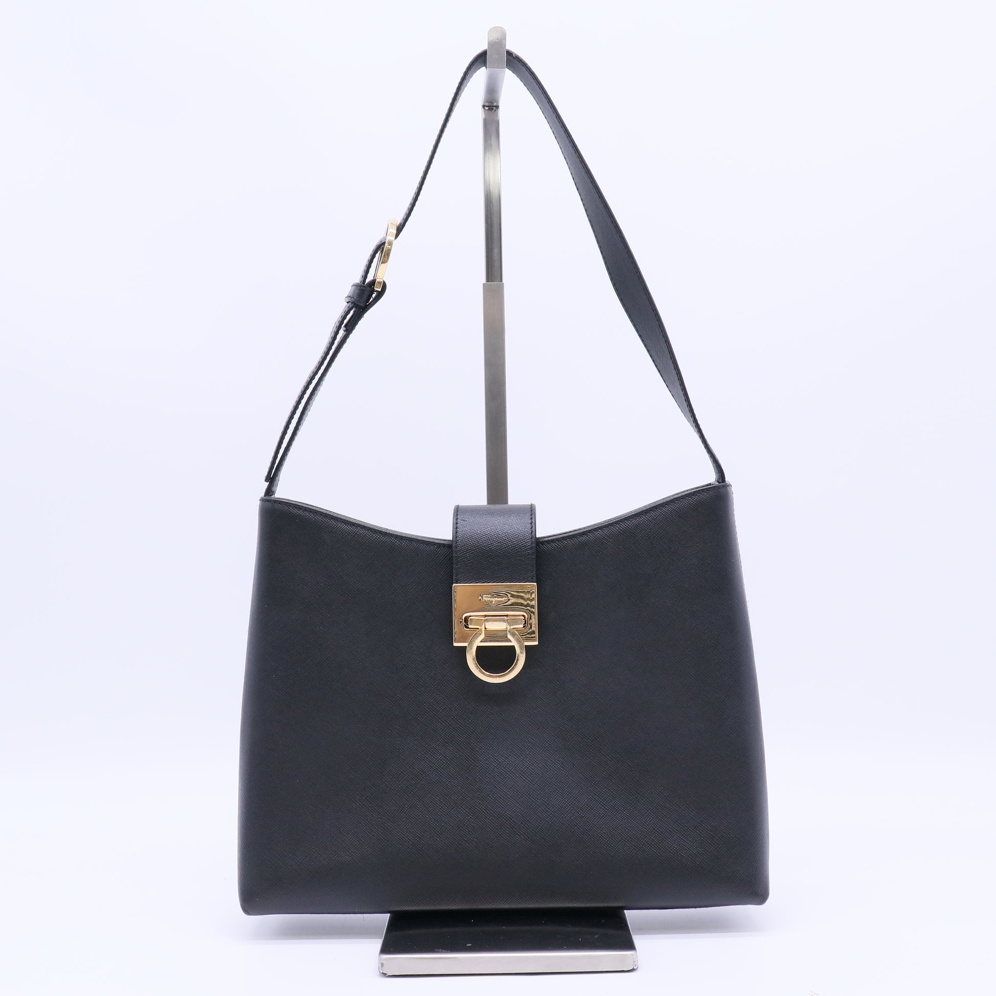 Salvatore Ferragamo Gancio Flap Hobo Shoulder Bag B22853
