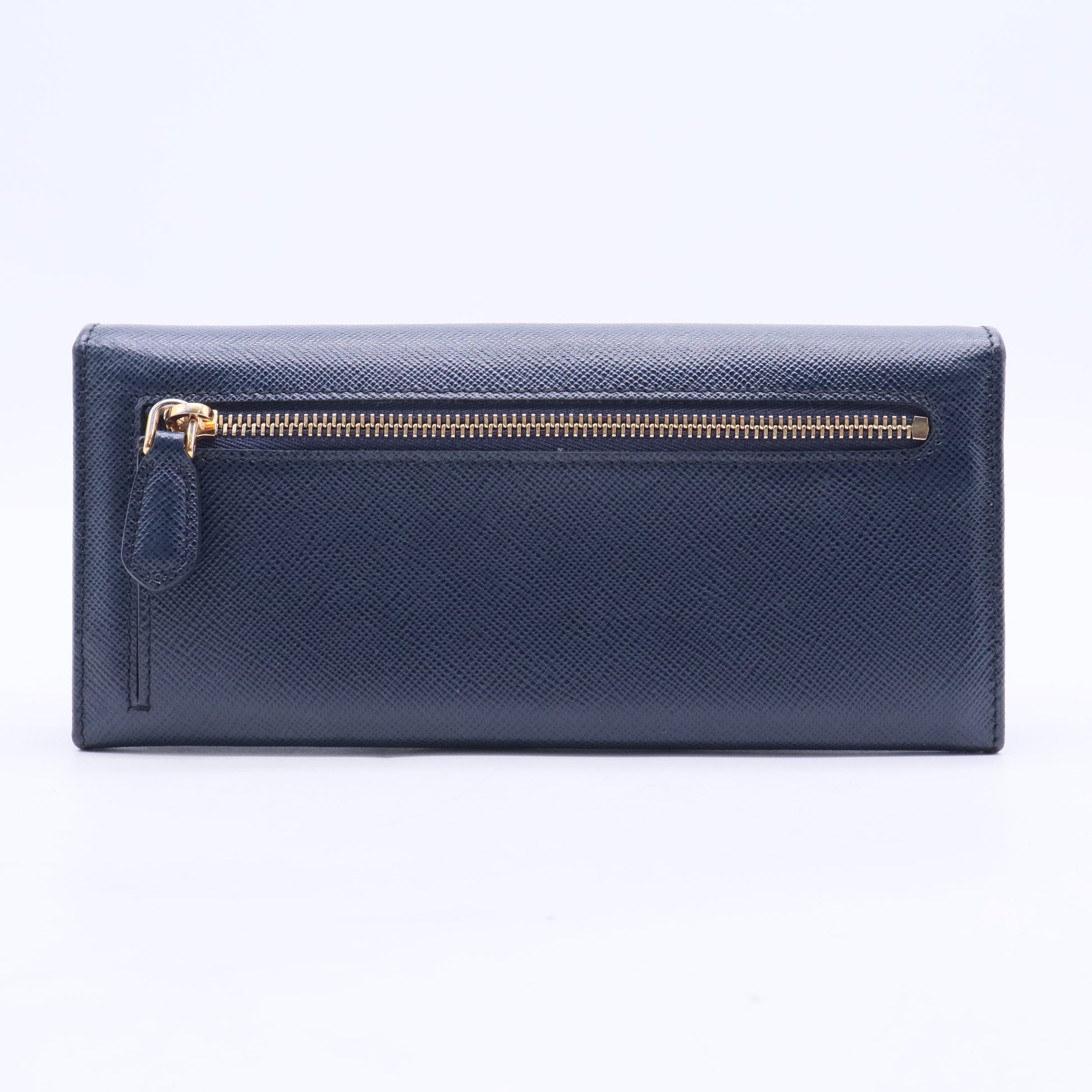 Saffiano Metal Continental Flap Travel Wallet Bluette W20141