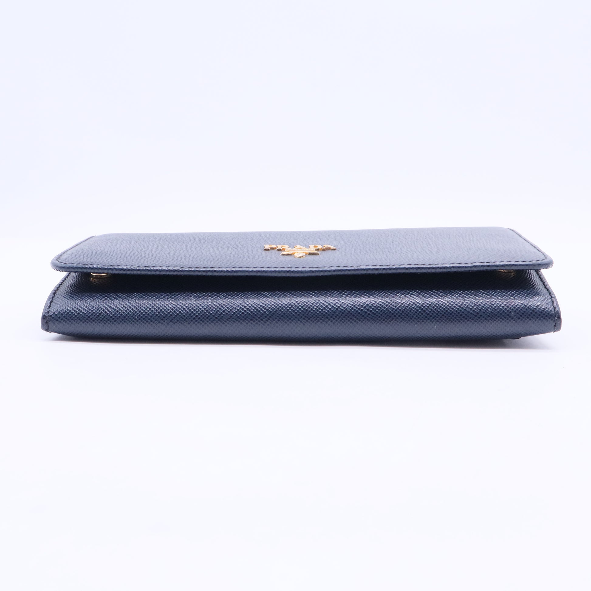 Saffiano Metal Continental Flap Travel Wallet Bluette W20141