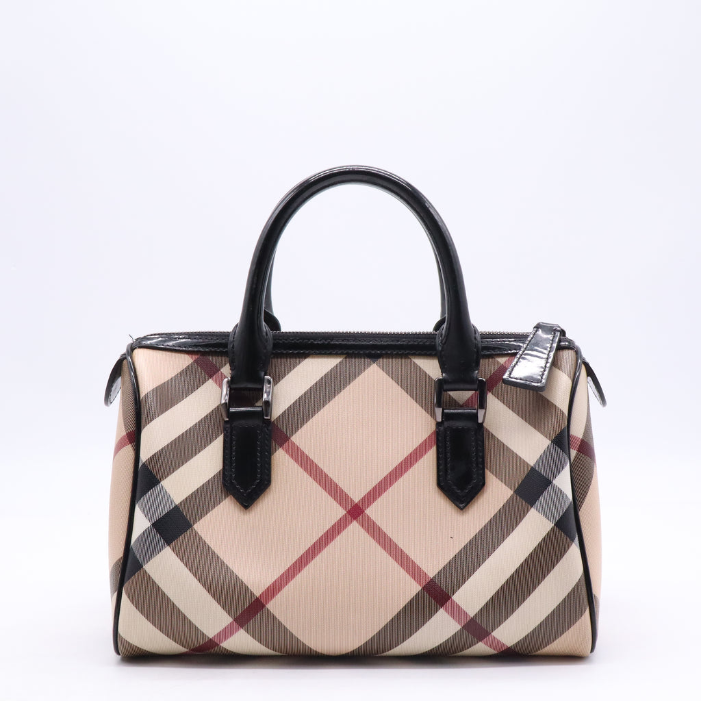 Vintage Boston Bag Haymarket Coated Canvas with Leather Small Twins LDJ3913