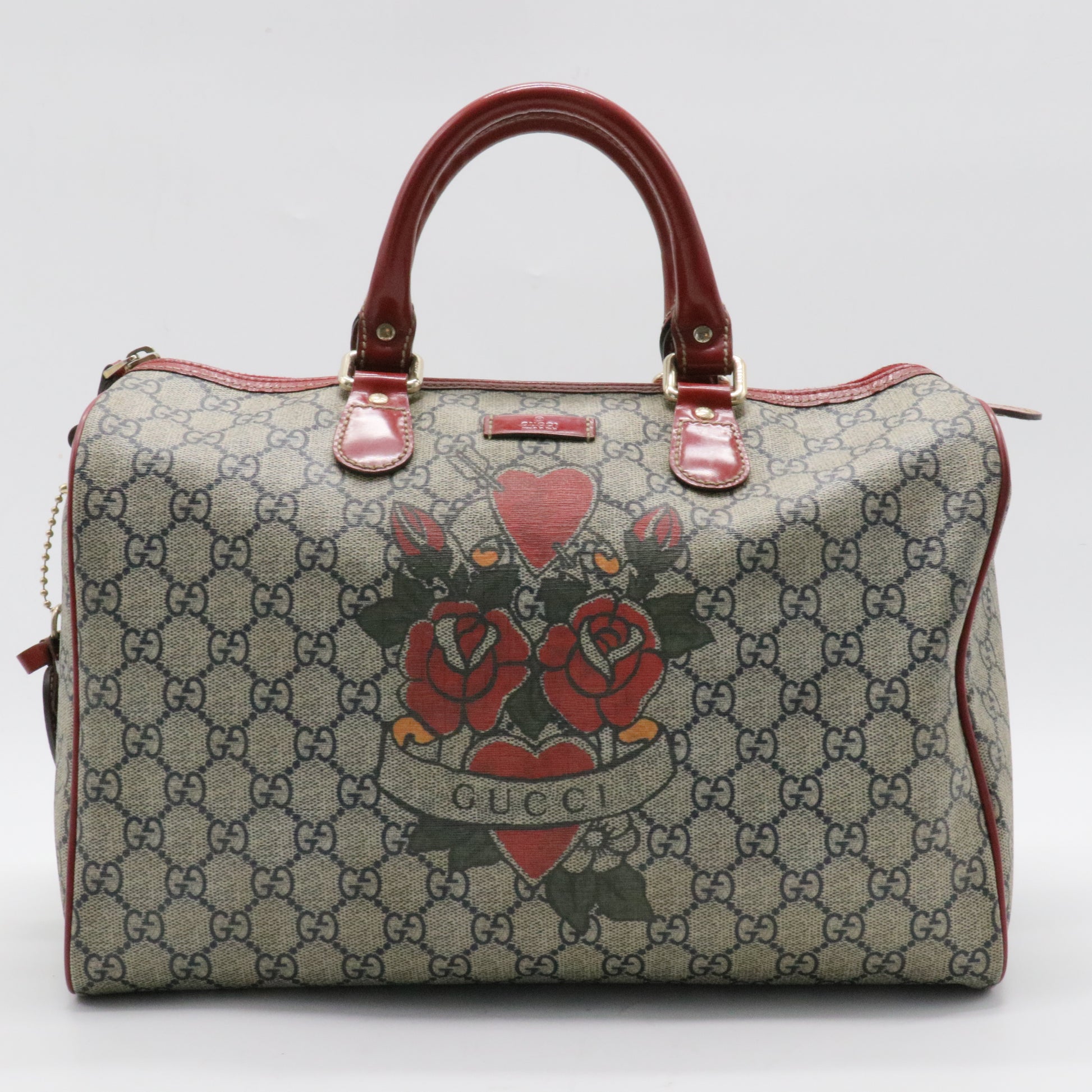 GG Supreme Tattoo Heart Joy Boston Bag